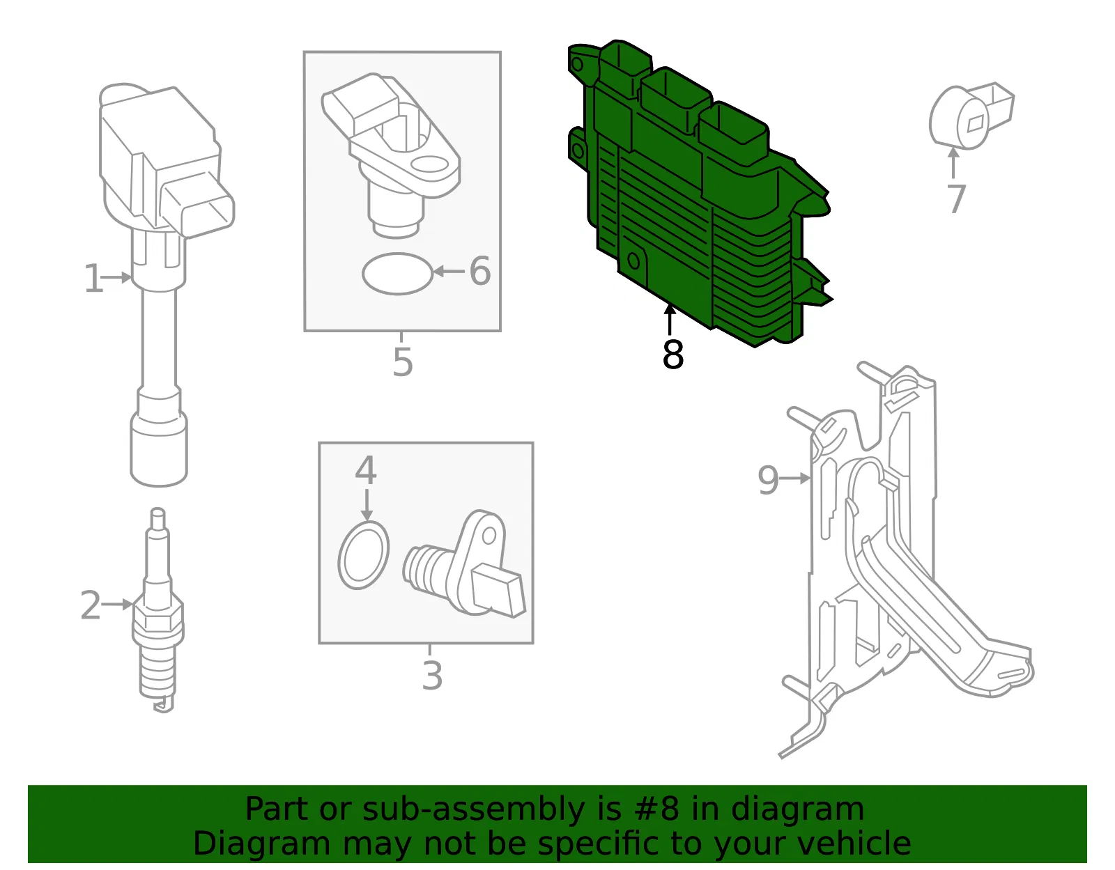 Engine Control Module (ECM) - Nissan (23703-6LB2A) - view 2