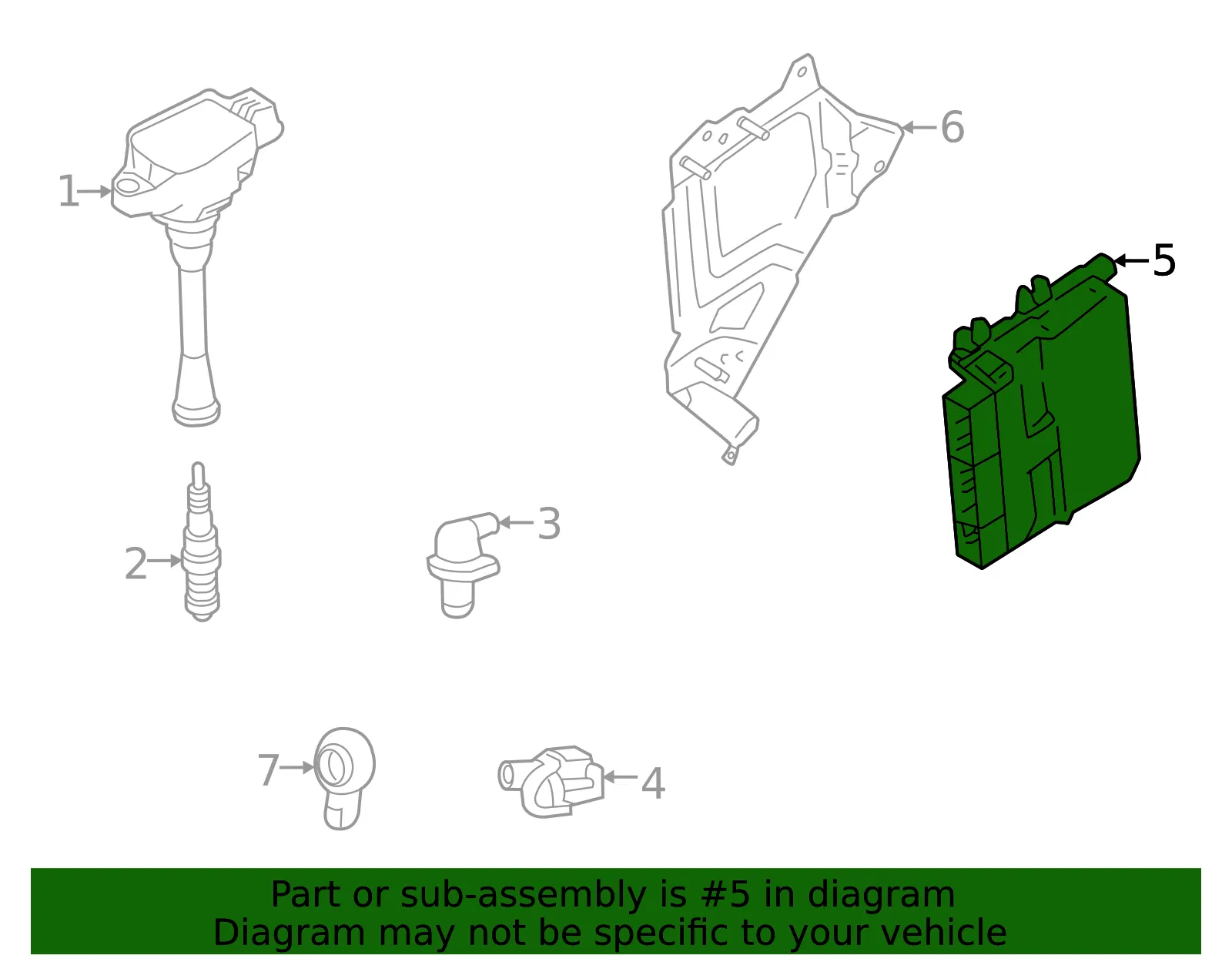 Engine Control Module (ECM) - Nissan (23703-6RC0A) - view 2