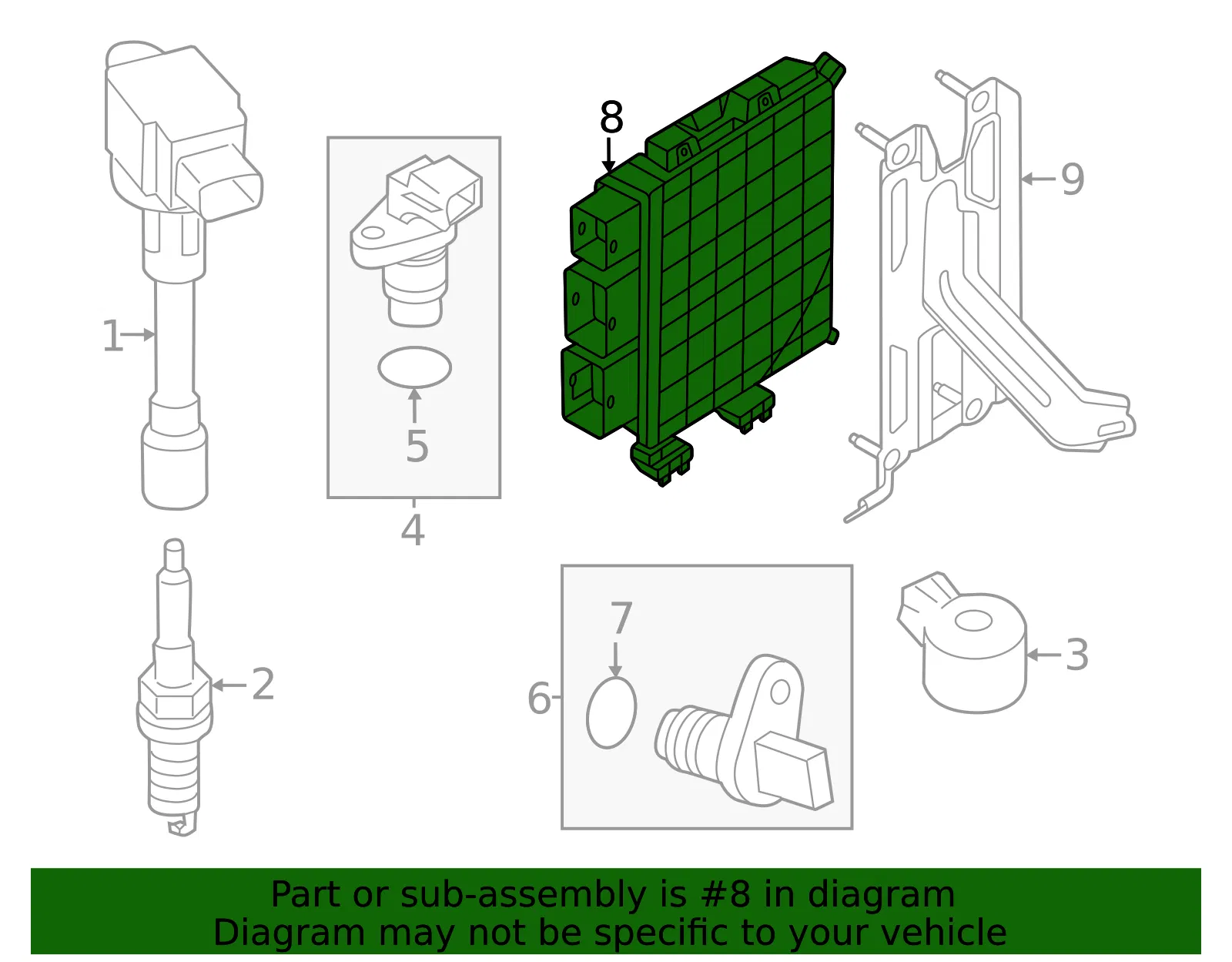 Engine Control Module (ECM) - Nissan (23703-7LG0A) - view 2