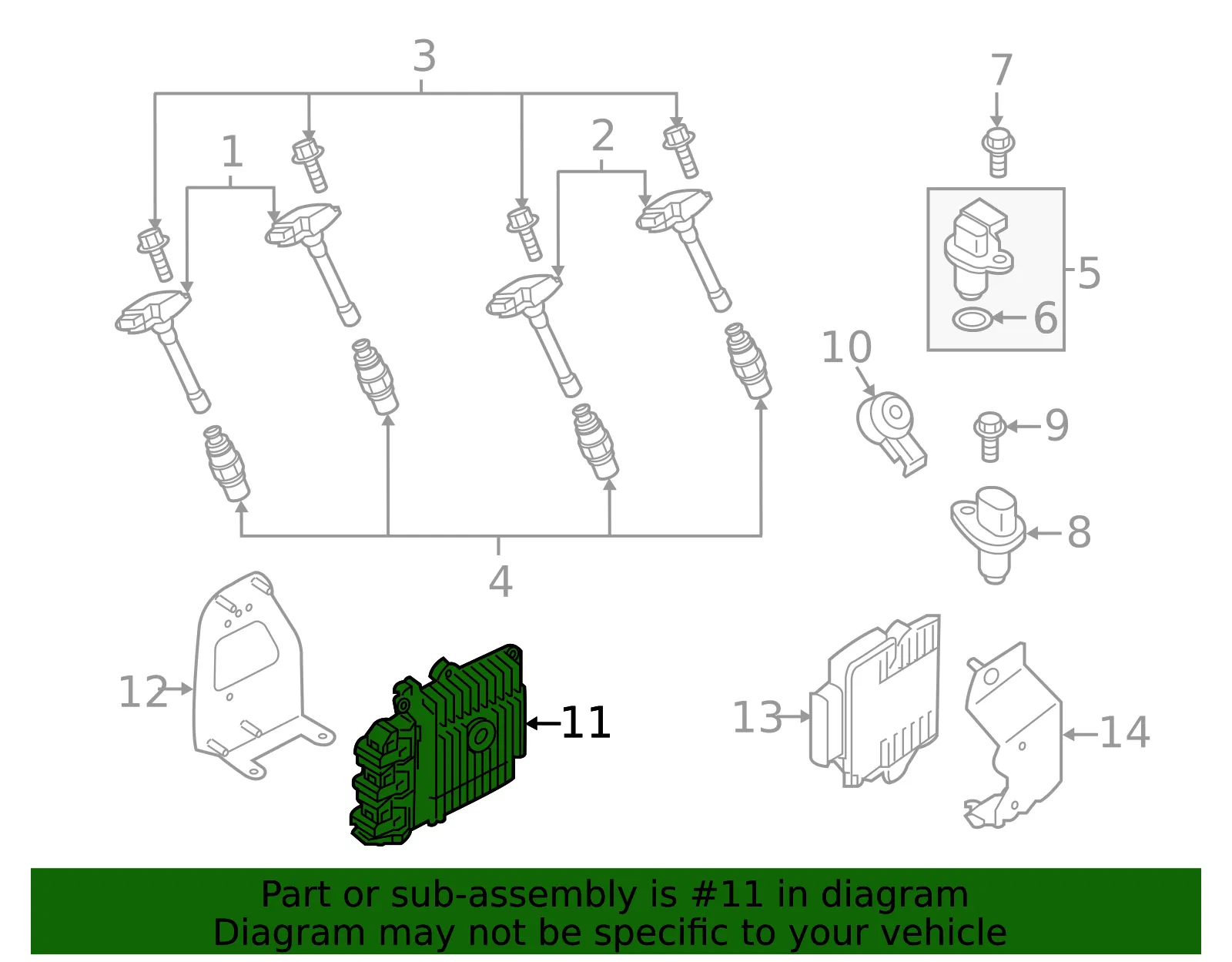 Engine Control Module (ECM) - Nissan (23703-9FV0A) - view 2