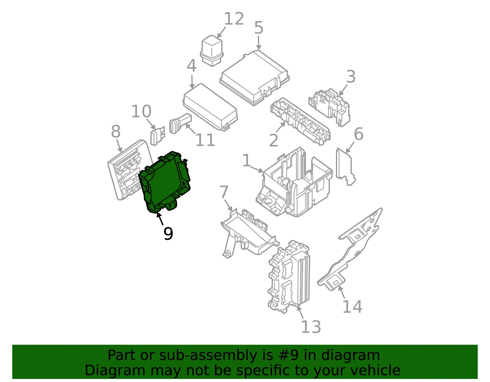 ECM Bracket - Nissan (23706-9BS0A) - view 2