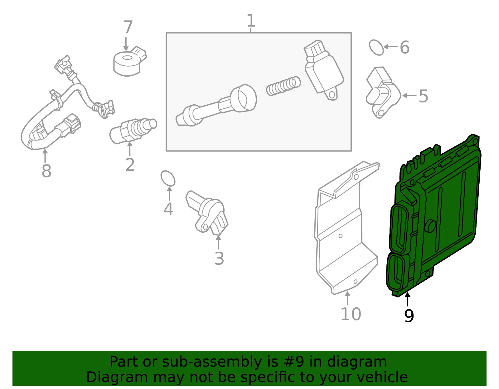 Engine Control Module (ECM) - Nissan (23710-1PD1A) - view 2