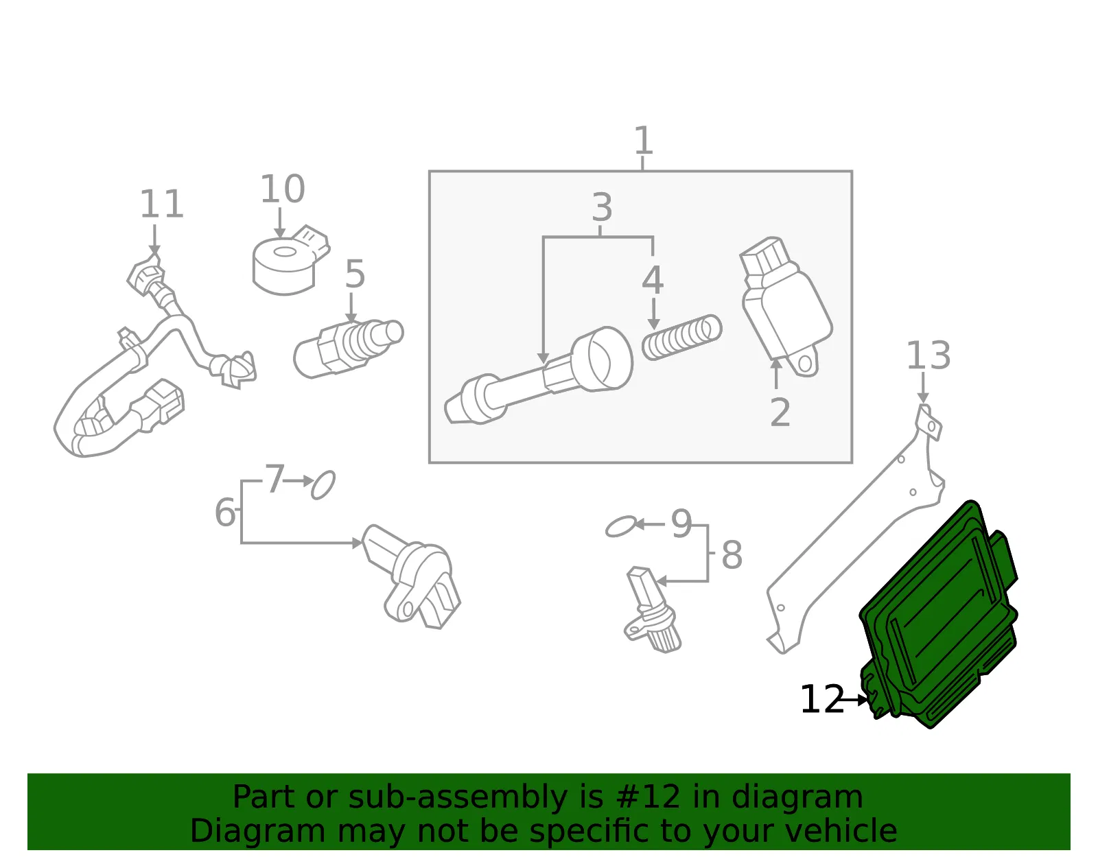 Engine Control Module (ECM) - Nissan (23710-1PE1A) - view 2