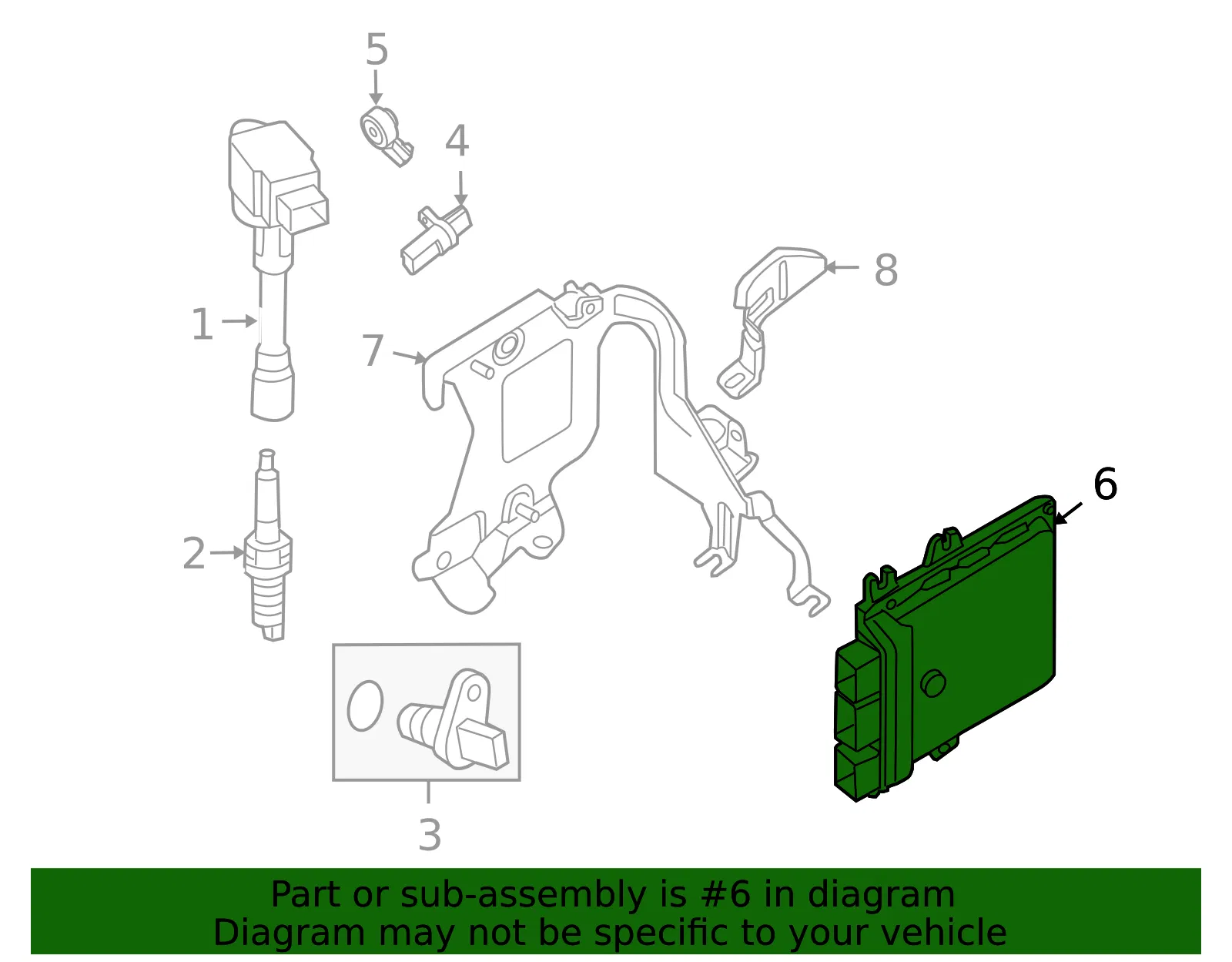 Engine Control Module (ECM) - Nissan (23710-JA06A) - view 2