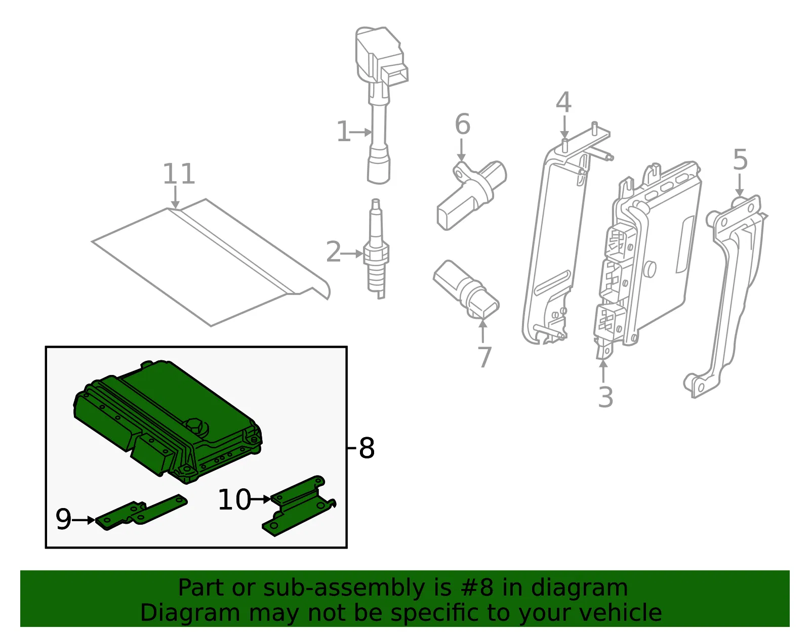 Engine Control Module (ECM) - Nissan (23710-JA90A) - view 2