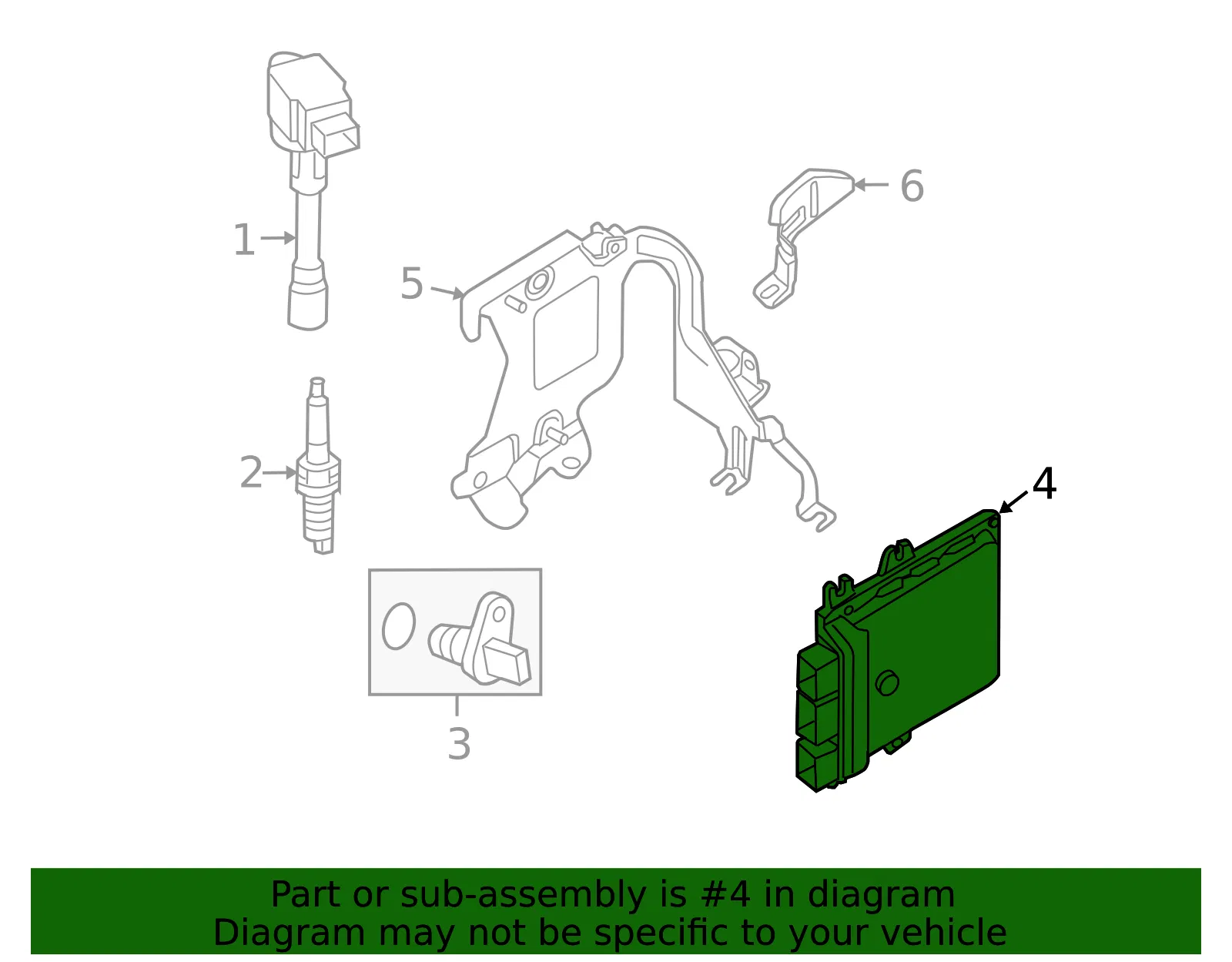 Engine Control Module (ECM) - Nissan (23710-JB10C) - view 2
