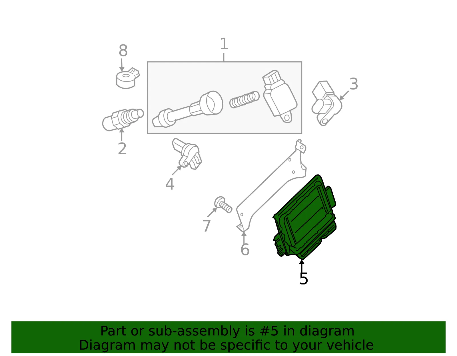 Engine Control Module (ECM) - Nissan (23710-ZP53B) - view 2