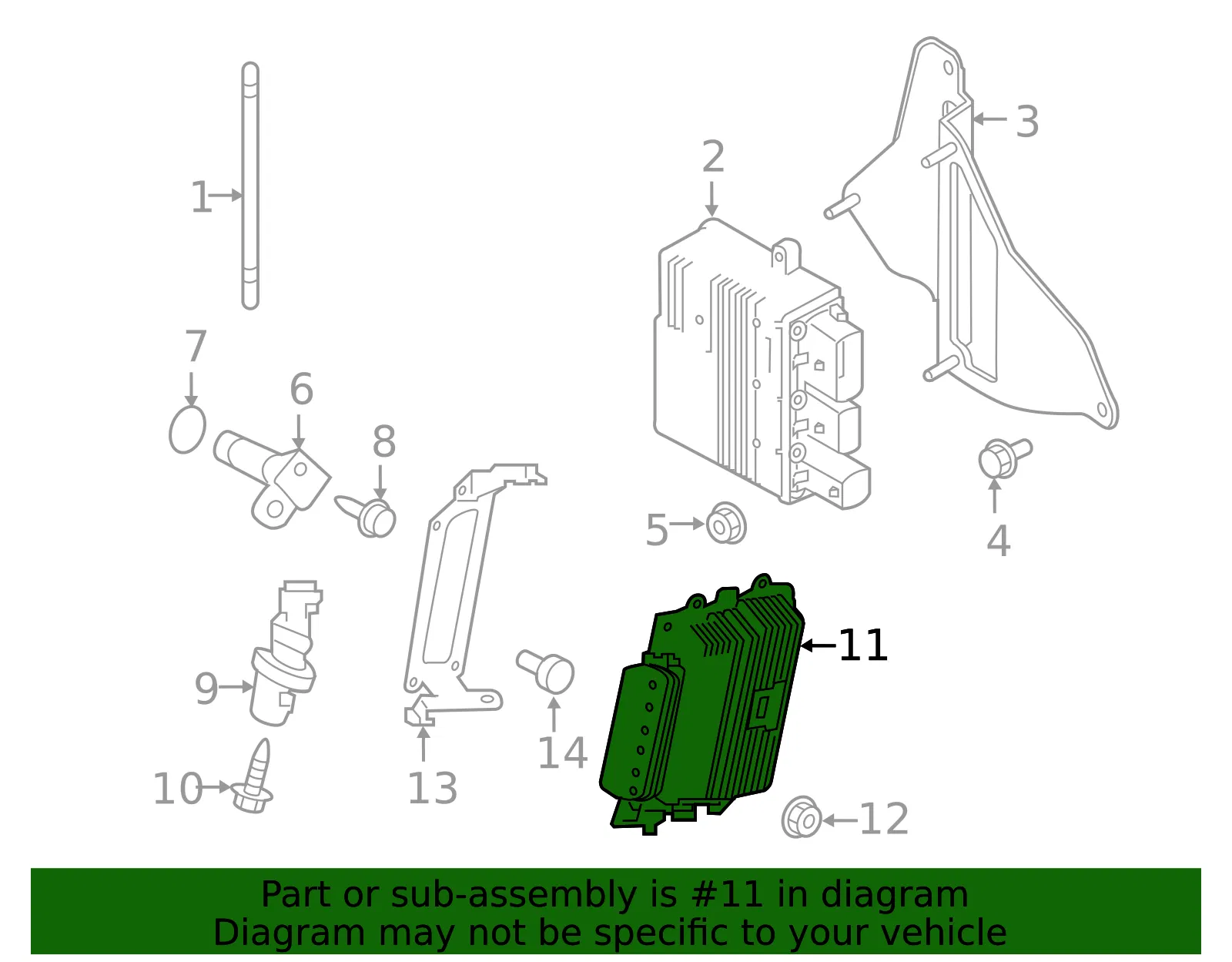 Engine Control Module (ECM) - Nissan (2371M-EZ40A) - view 2