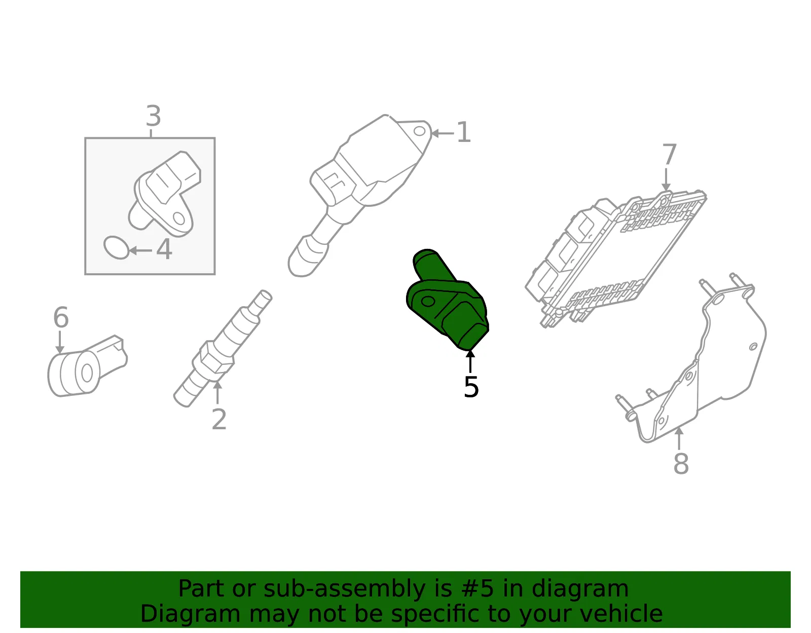 Engine Crankshaft Position Sensor - Nissan (23731-9BT0A) - view 3
