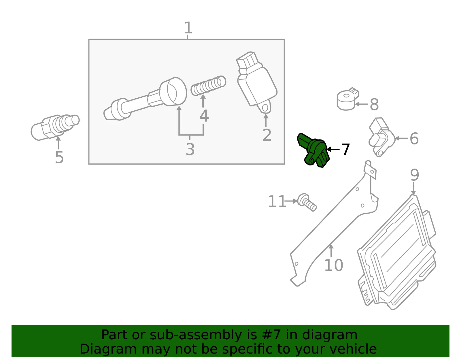 Engine Crankshaft Position Sensor - Nissan (23731-EA26E) - view 4