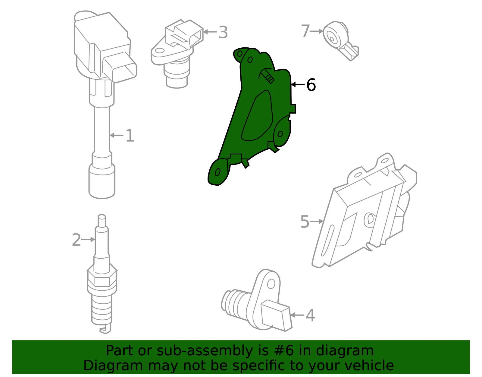 ECM Mount Bracket - Nissan (237A2-4BC0A) - view 2
