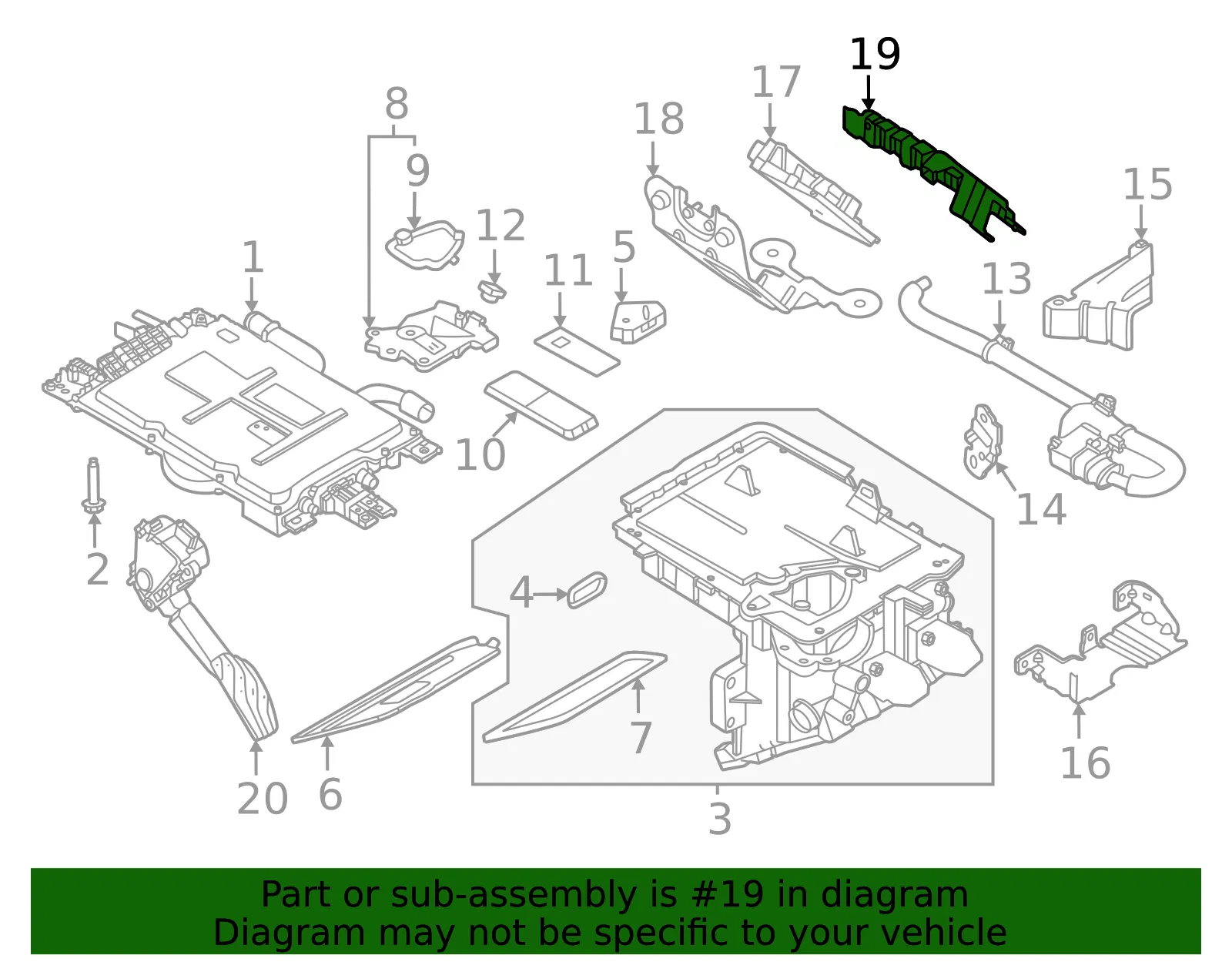 Control Module Cover - Nissan (237D6-5MP0A) - view 2