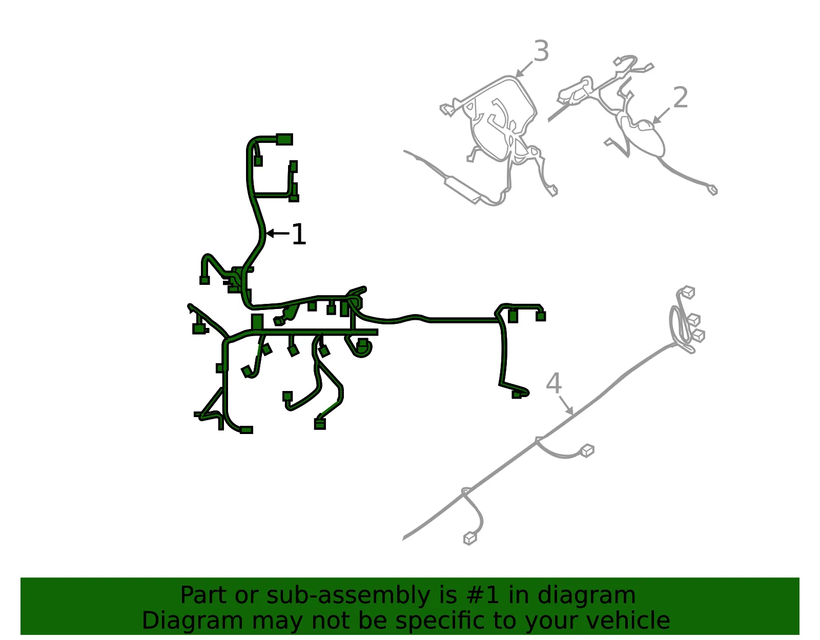 Engine Wiring Harness - Nissan (24011-9BS0A) - view 2
