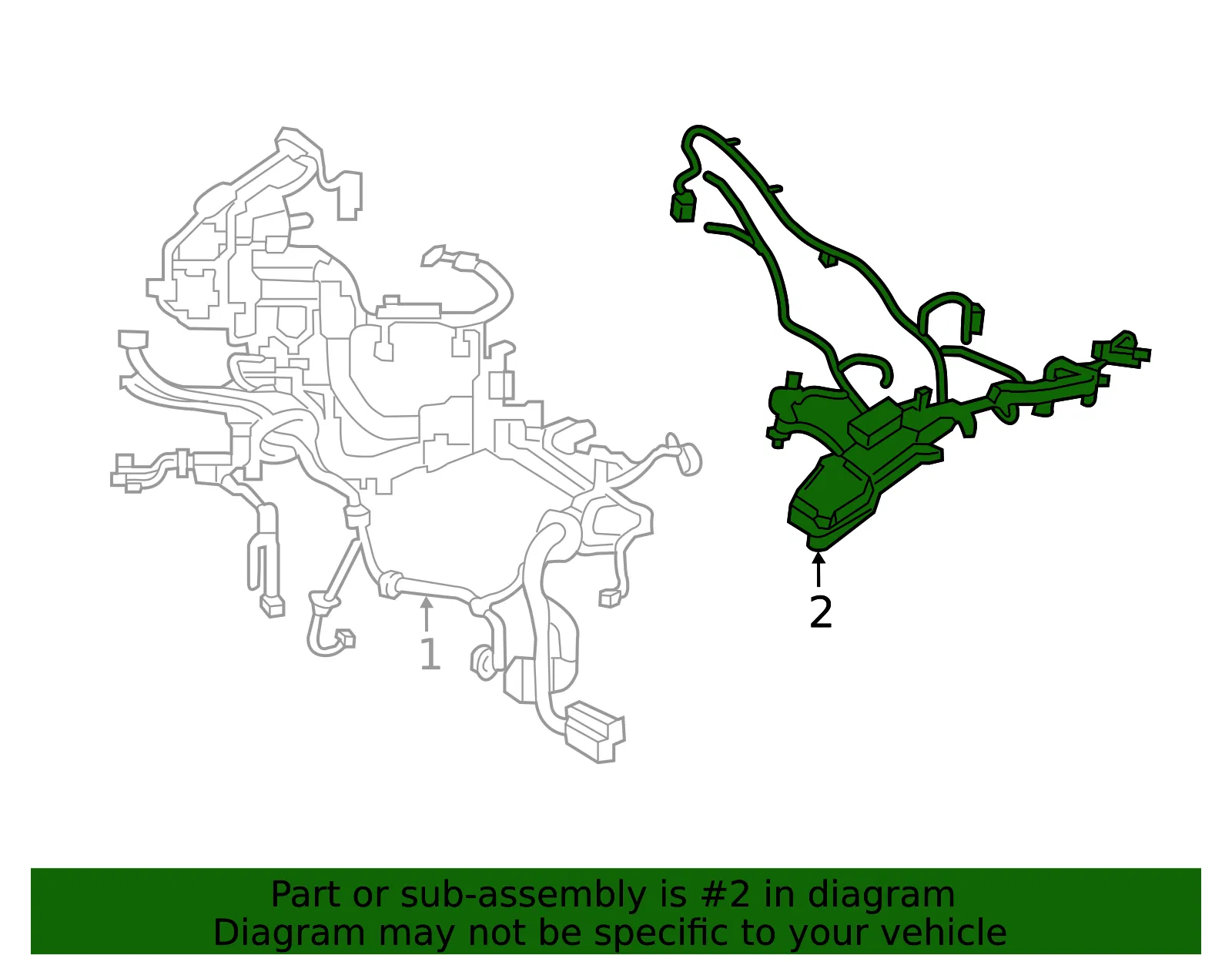Engine Compartment Wiring Harness - Nissan (24012-6CA6B) - view 3