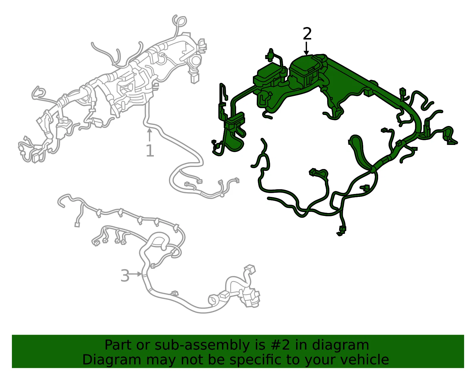 Engine Compartment Wiring Harness - Nissan (24012-EZA2A) - view 2