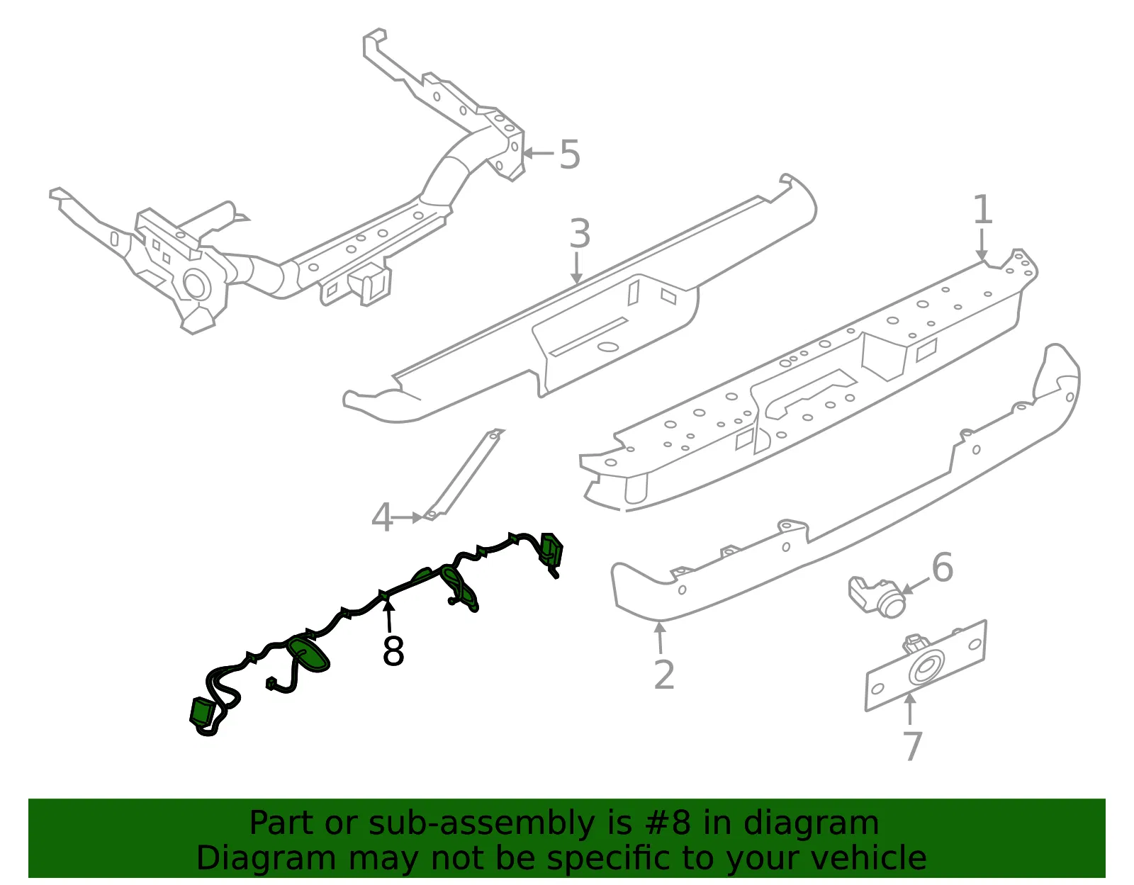 Parking Aid System Wiring Harness - Nissan (24015-9FV2A) - view 2