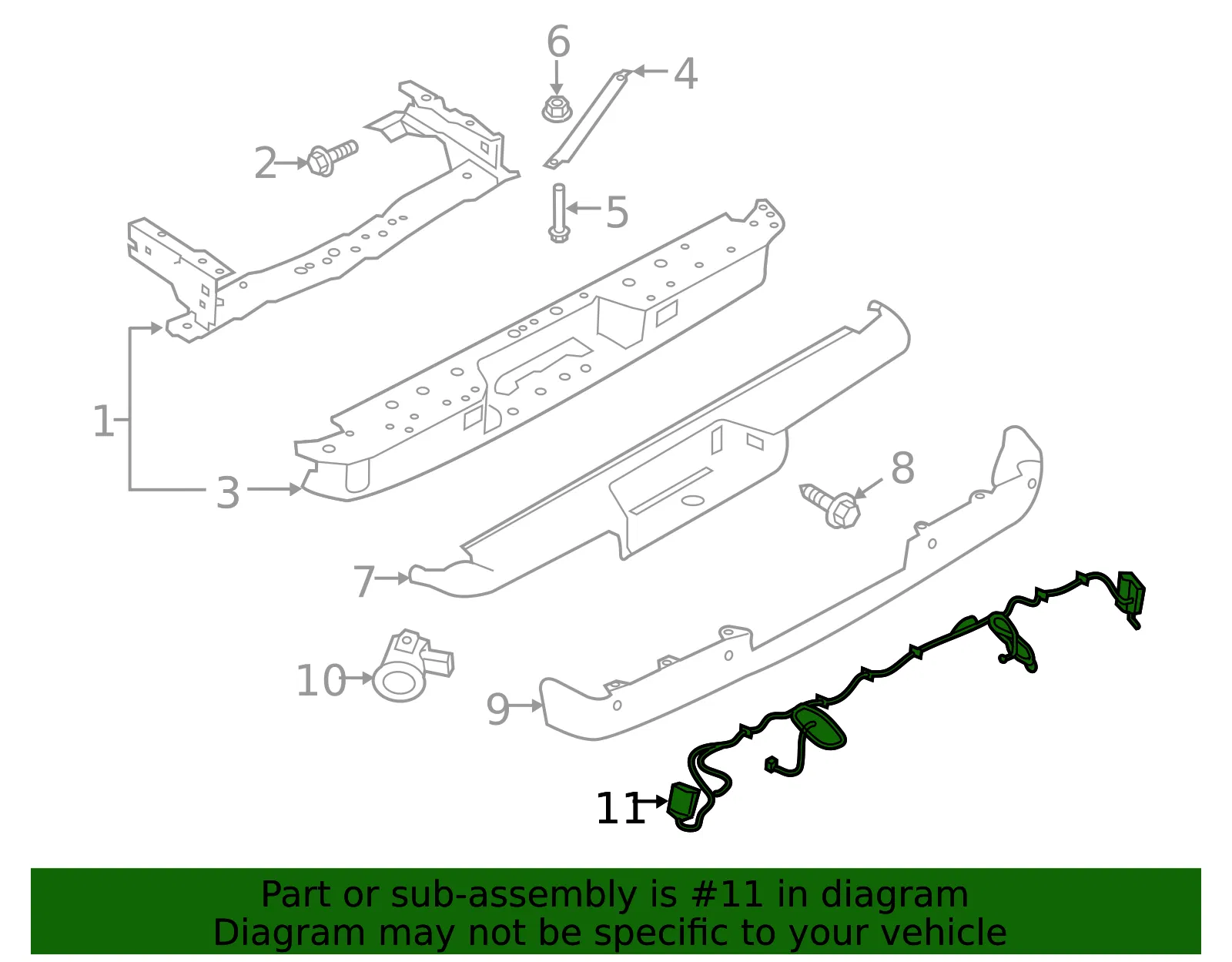 Parking Aid System Wiring Harness - Nissan (24015-EZ02A) - view 2
