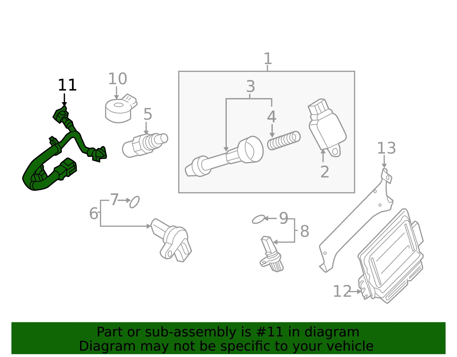 Engine Wiring Harness - Nissan (24079-9BS0A) - view 2