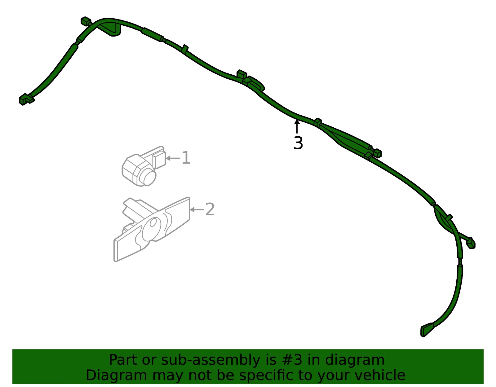 Rear Bumper Sub-Harness - Nissan (24093-6WK0A) - view 2