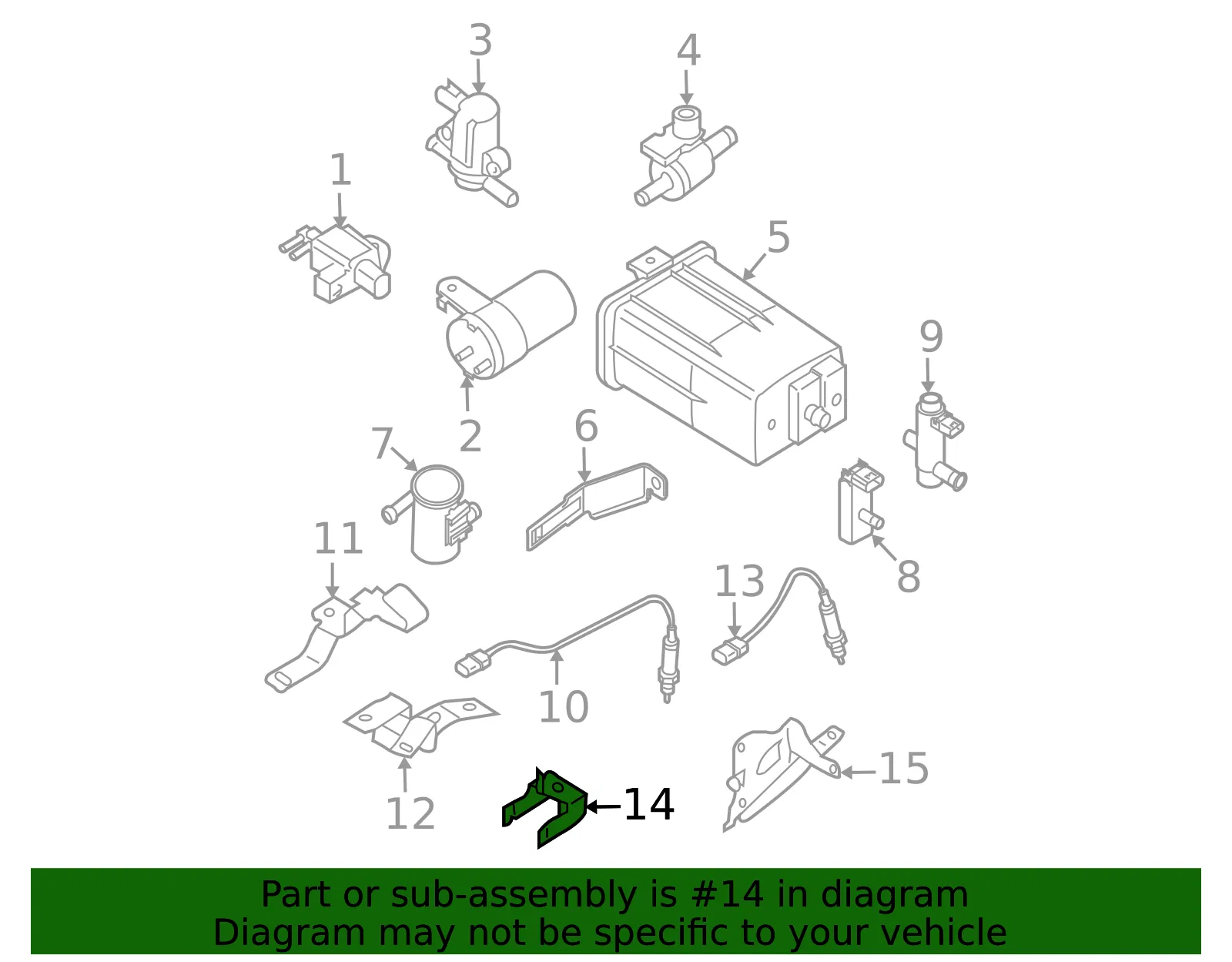 Oxygen Sensor Bracket - Nissan (24236-EA20A) - view 2