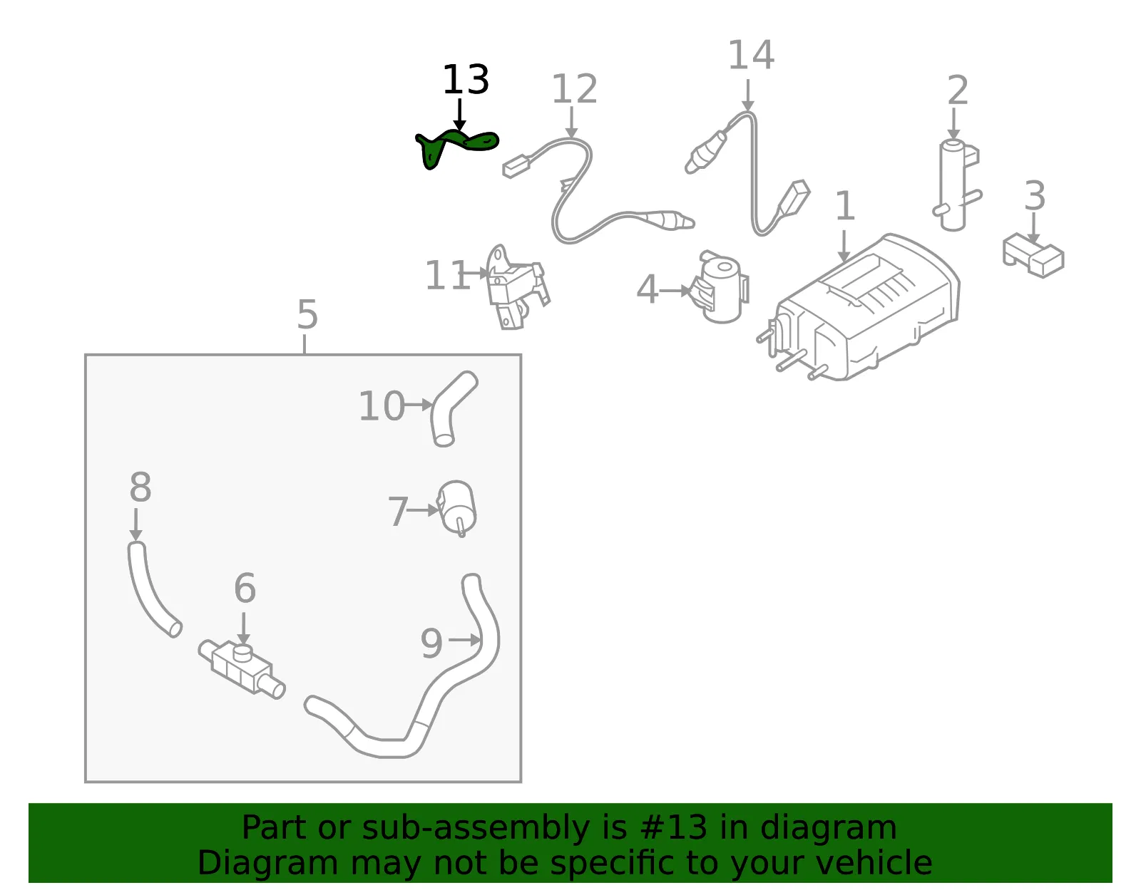 Ft Oxygen Sensor Bracket - Nissan (24239-EN00C) - view 2