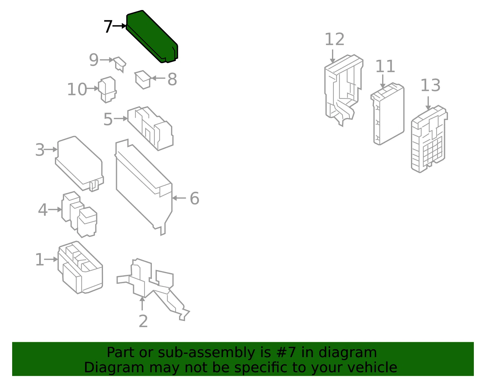 Fuse Box Cover - Nissan (24312-JF00A) - view 2