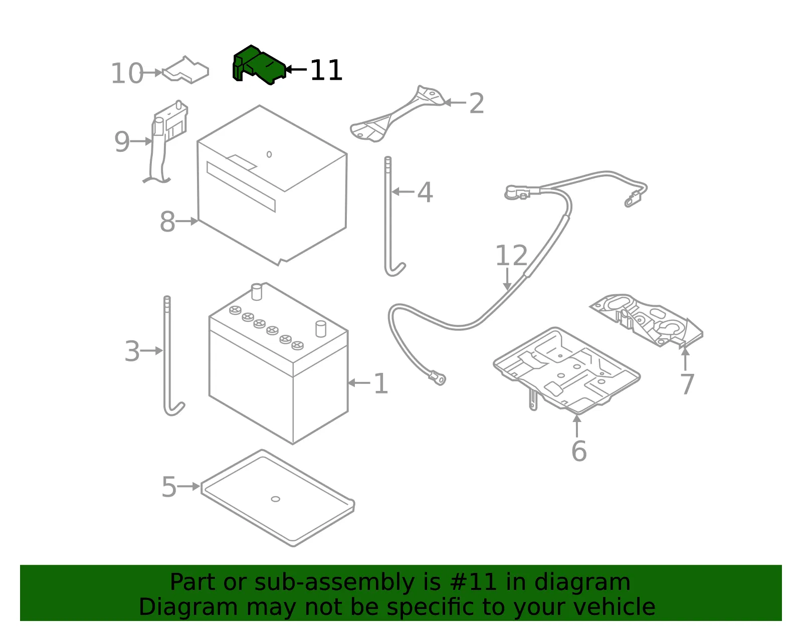 Battery Terminal Cover - Nissan (24345-3LM0A) - view 2