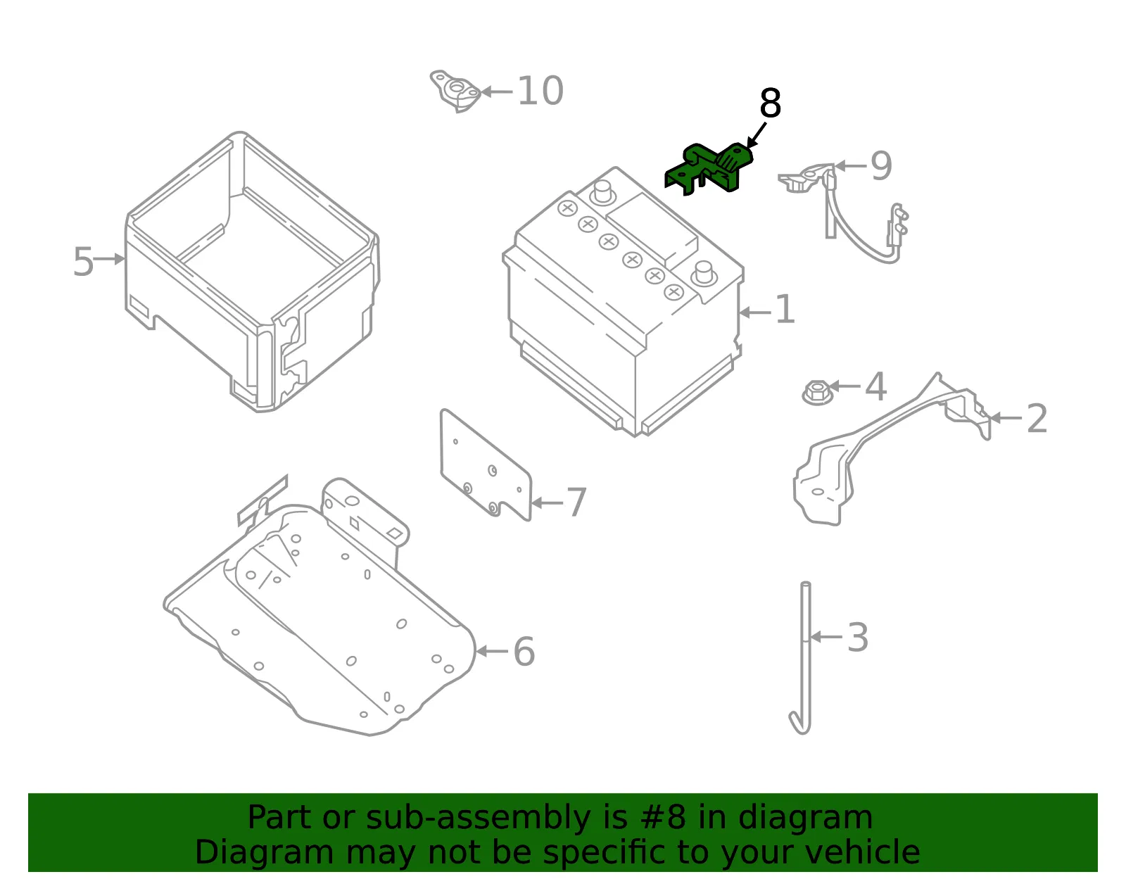 Battery Current Sensor - Nissan (244G0-5RA1A) - view 2