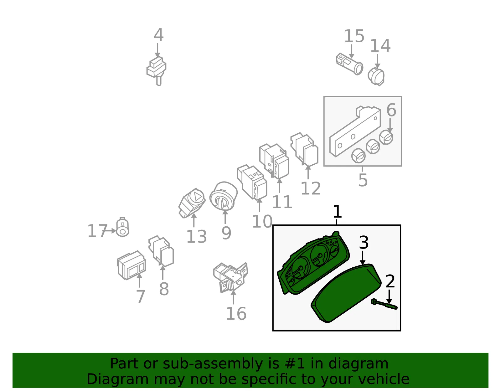 Cluster Assembly - Nissan (24810-9BF7D) - view 2