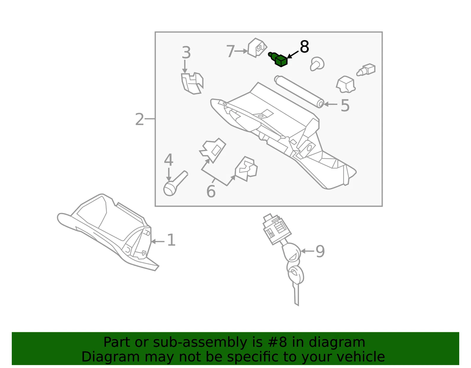 Bulb & Socket - Passenger Side (RH) - Nissan (24860-3DN0A) - view 2
