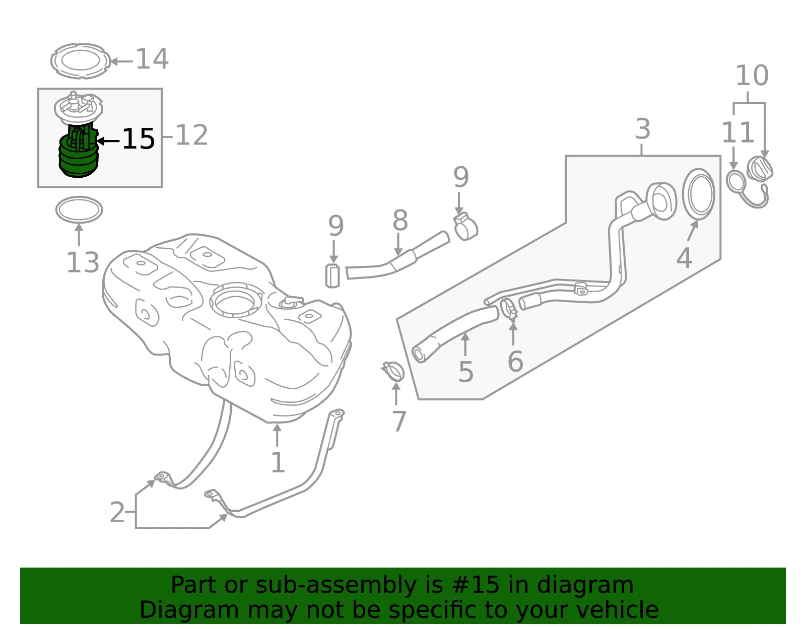 Fuel Level Sensor Sender Unit Fue - Nissan (25060-3AN0A) - view 4