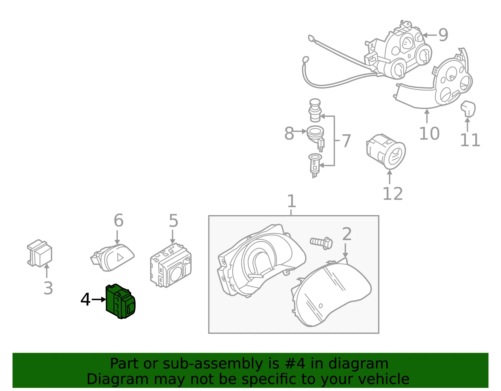 Switch - Nissan (25145-3AA0A) - view 2