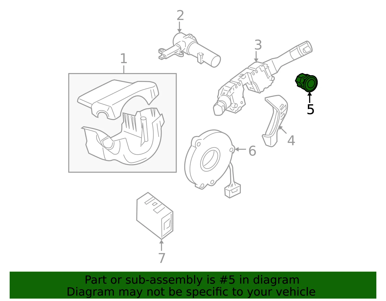 Ignition Switch - Nissan (25150-JA00A) - view 5