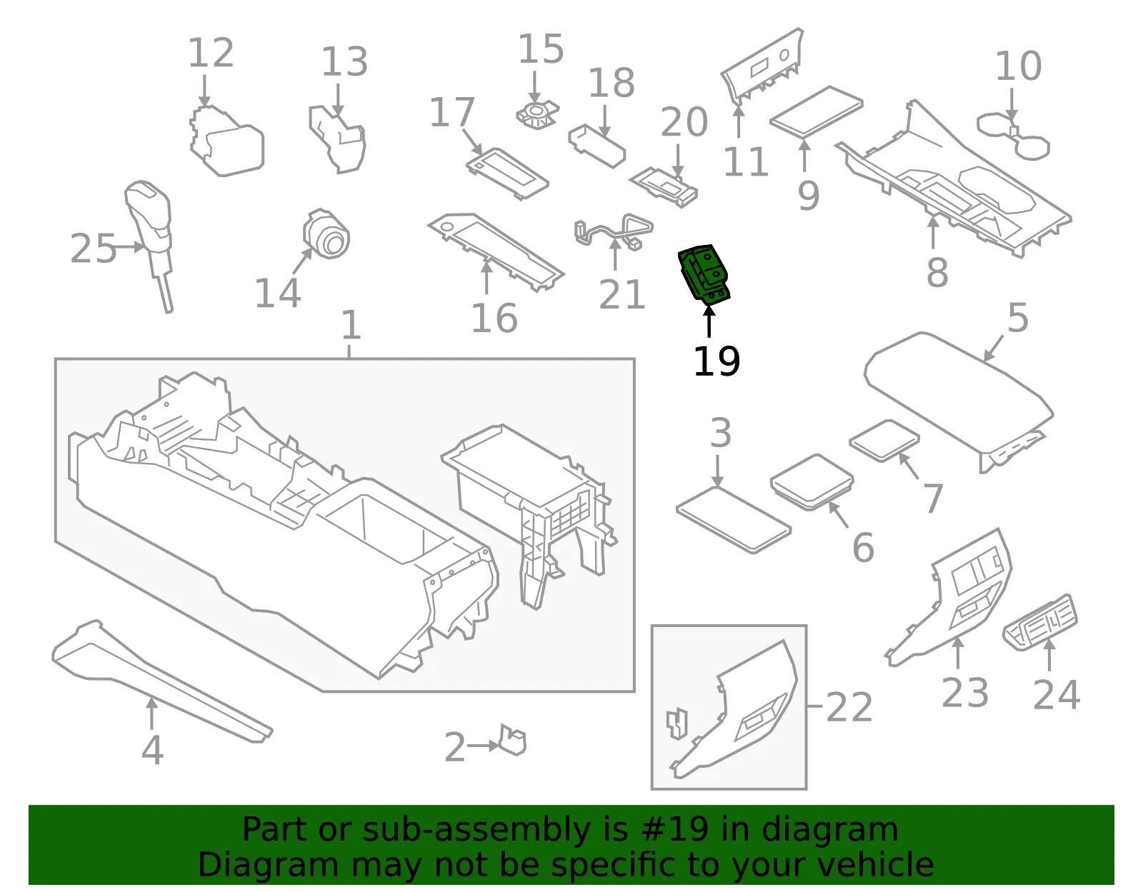 Switch - Nissan (25175-6CA1A) - view 2