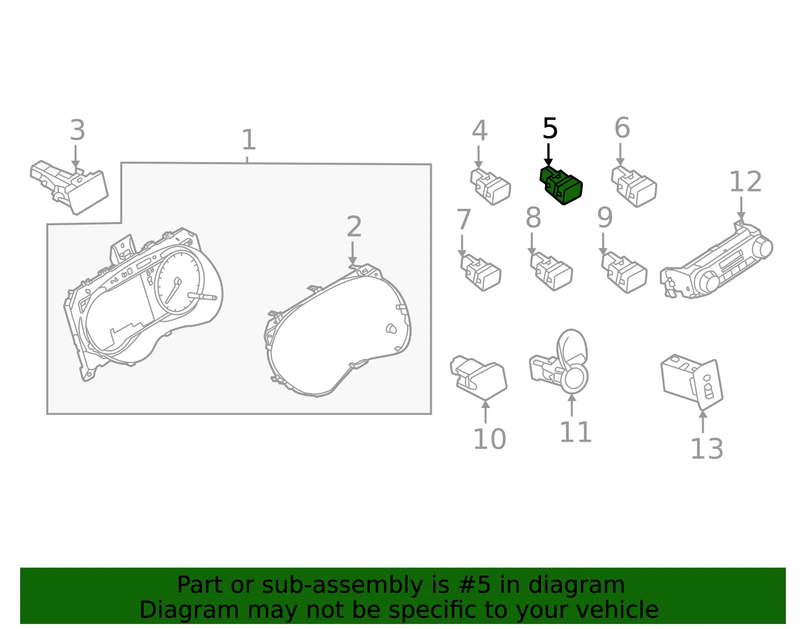 Switch - Nissan (25273-5EA0A) - view 2