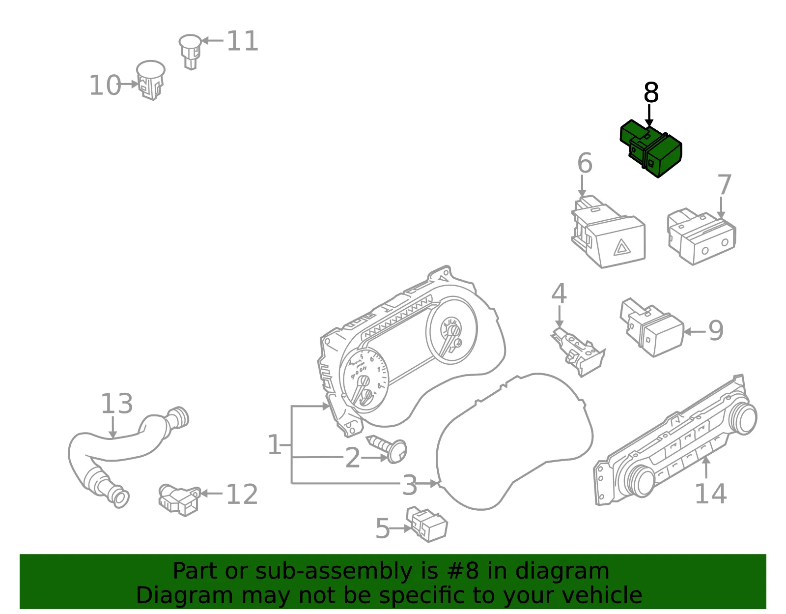 Switch - Nissan (25273-6CA0A) - view 2