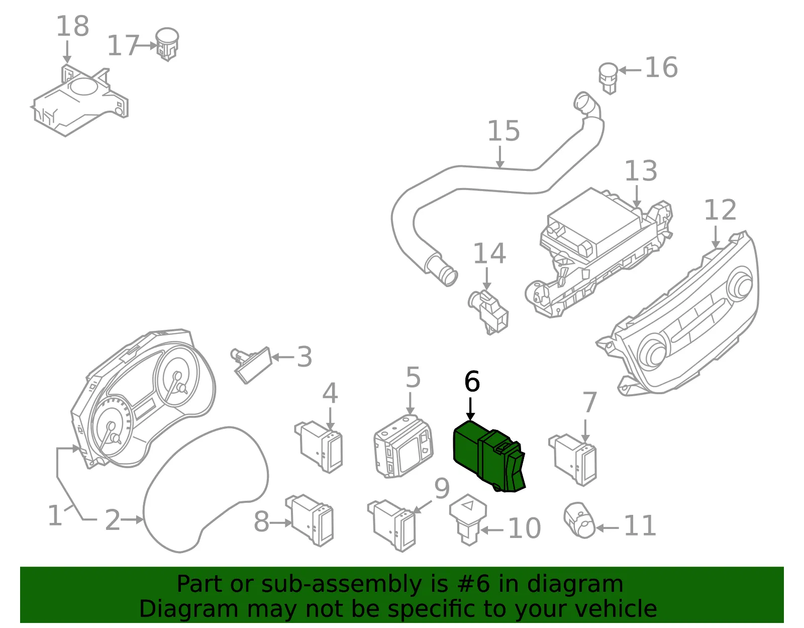 Switch - Nissan (25380-JF00A) - view 2