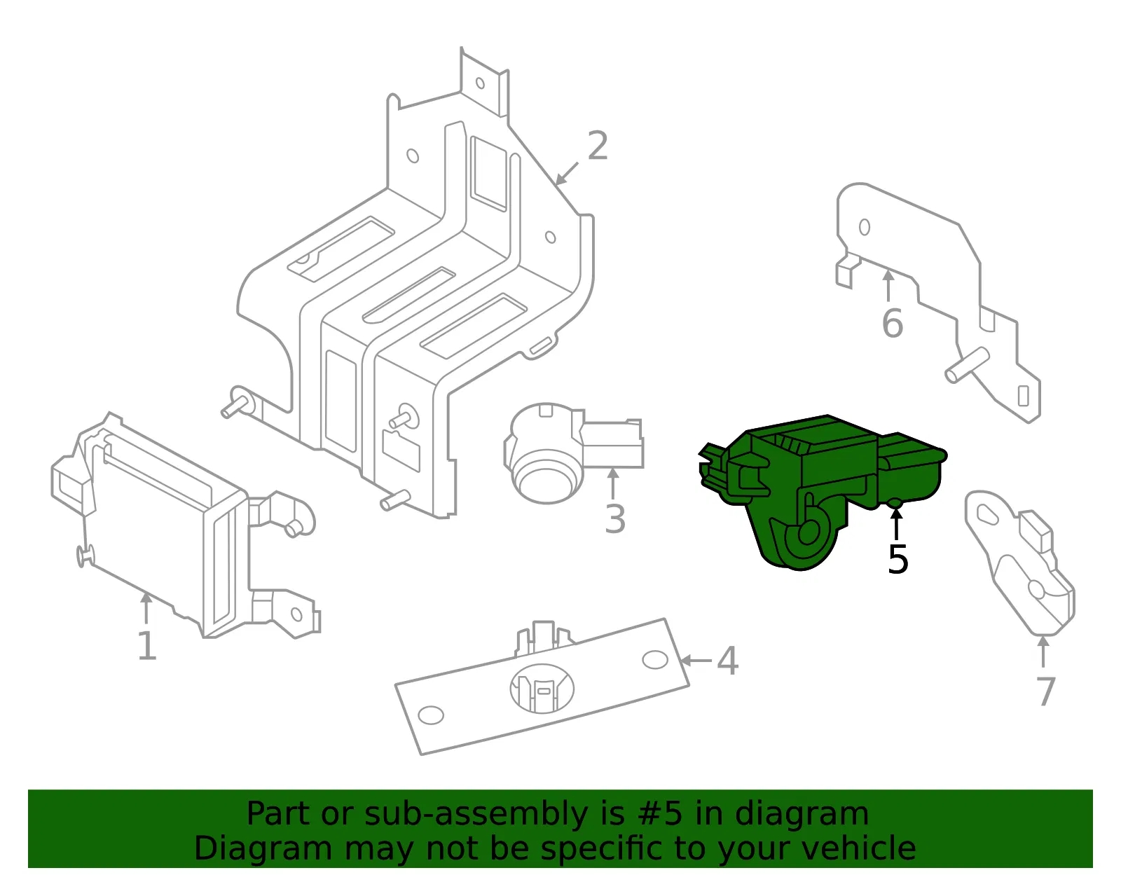 Air Bag Impact Sensor - Nissan (253B3-5NN0A) - view 2