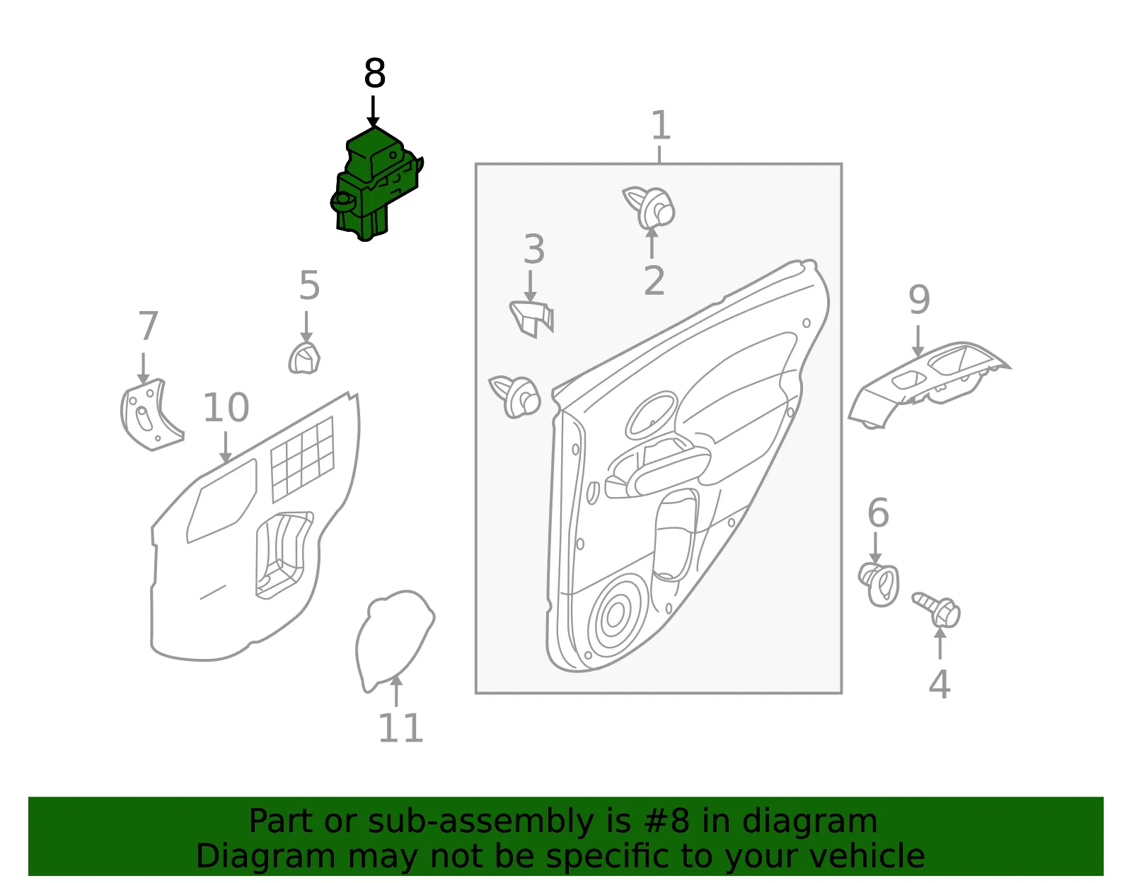 Window Switch - Nissan (25411-1FA0A) - view 3