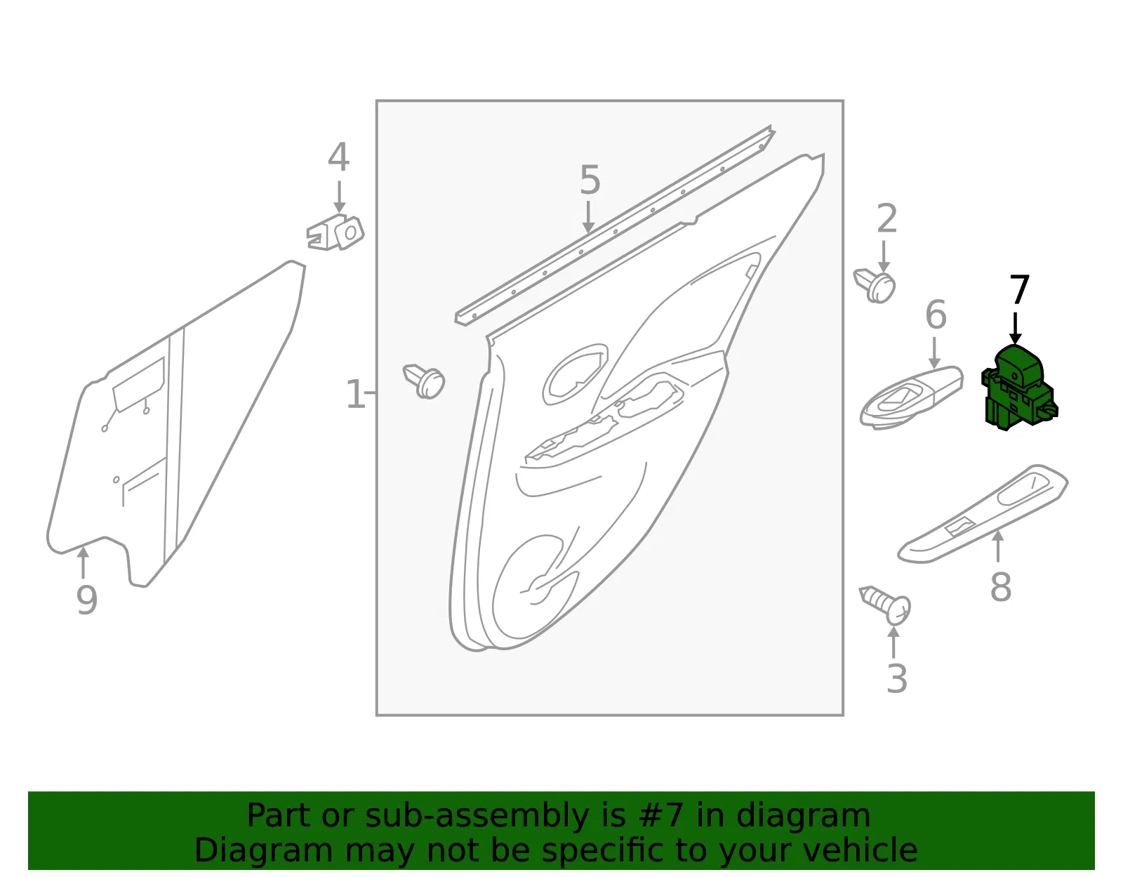 Window Switch - Nissan (25411-1VX0A) - view 4