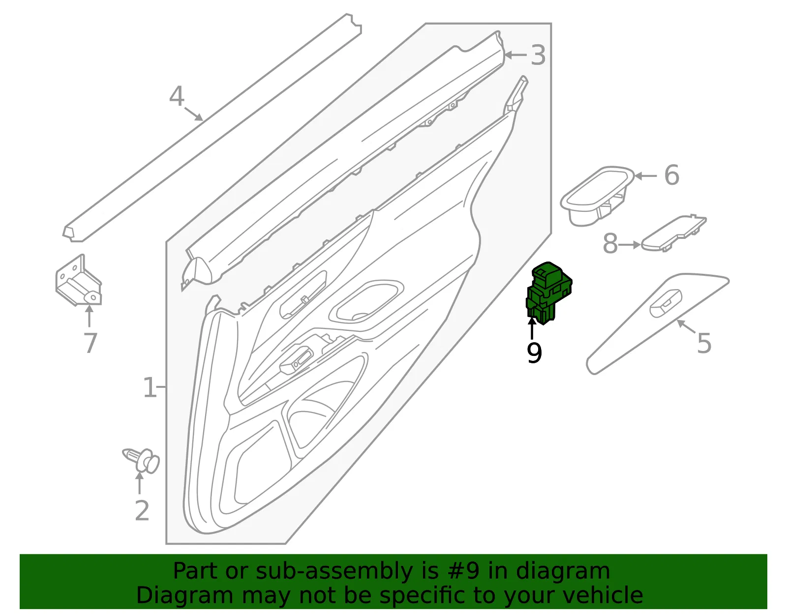 Window Switch - Nissan (25411-3TA3A) - view 5