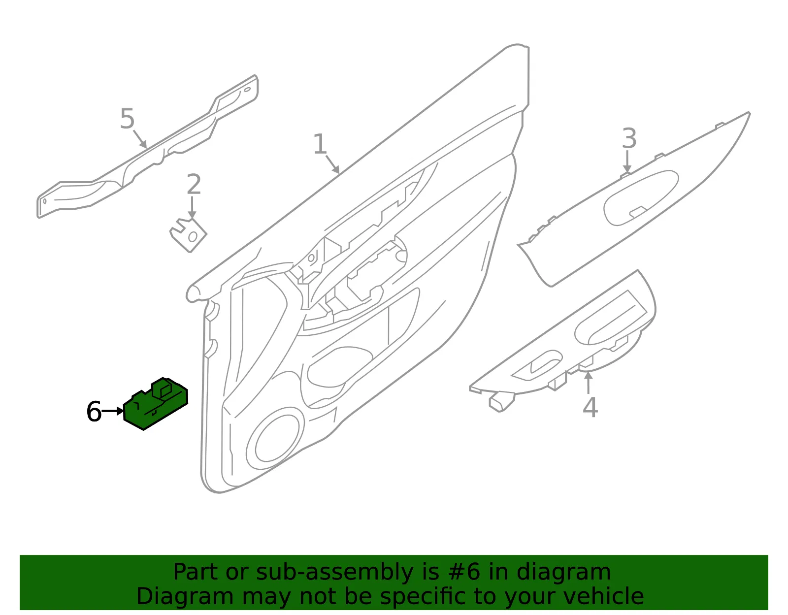 Window Switch - Nissan (25411-4CE0A) - view 3
