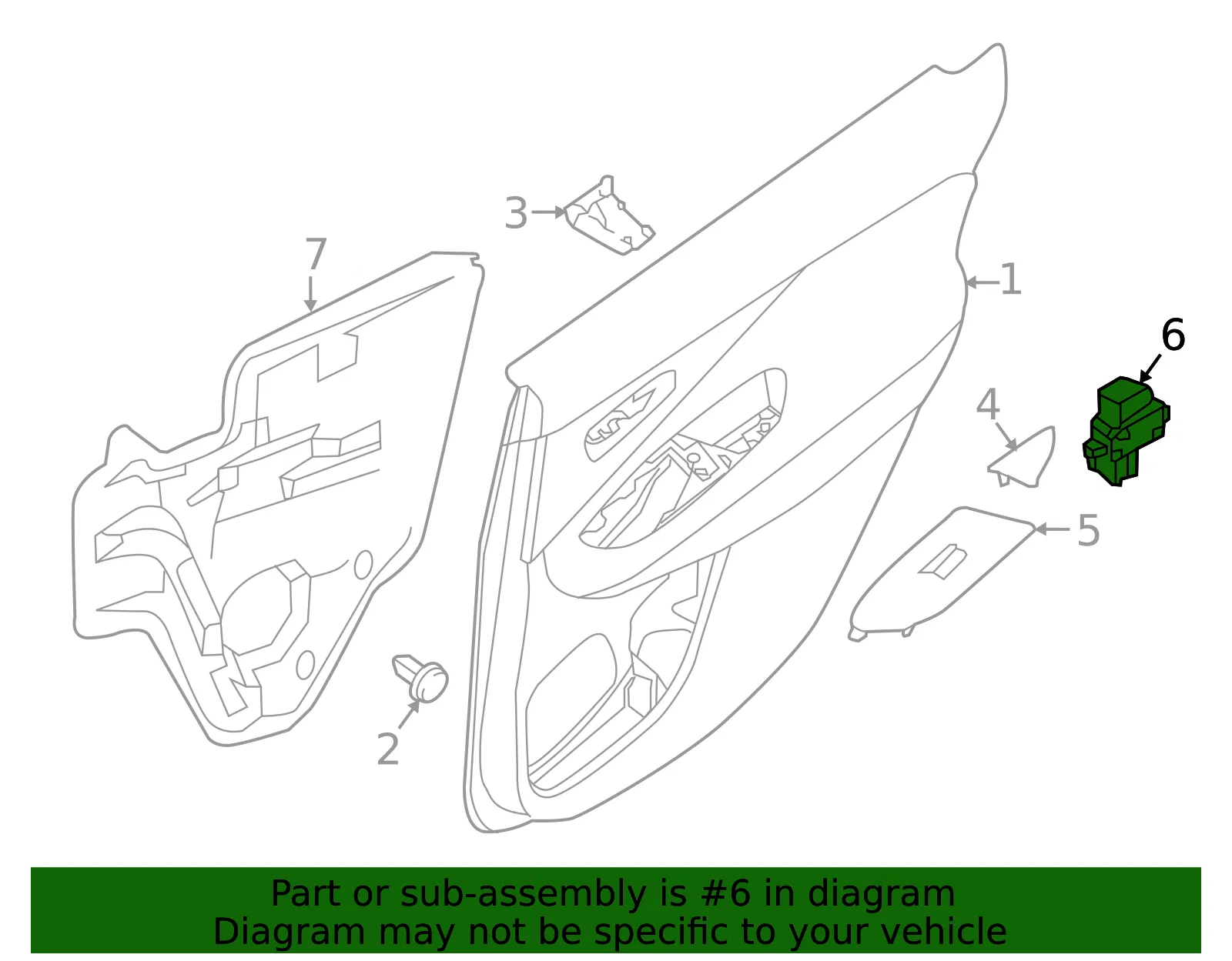 Window Switch - Nissan (25411-5AA2A) - view 2