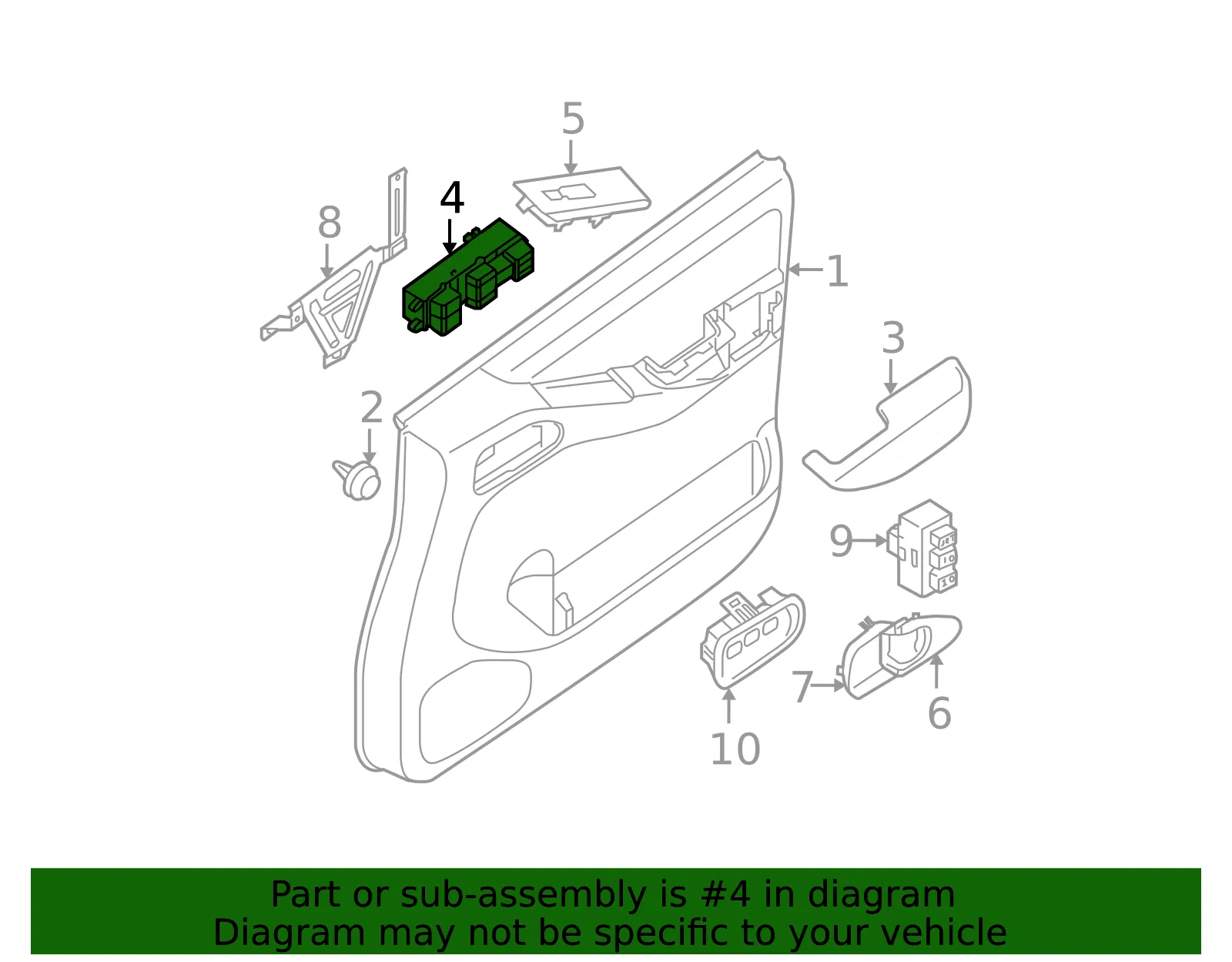 Window Switch - Nissan (25411-EA002) - view 7