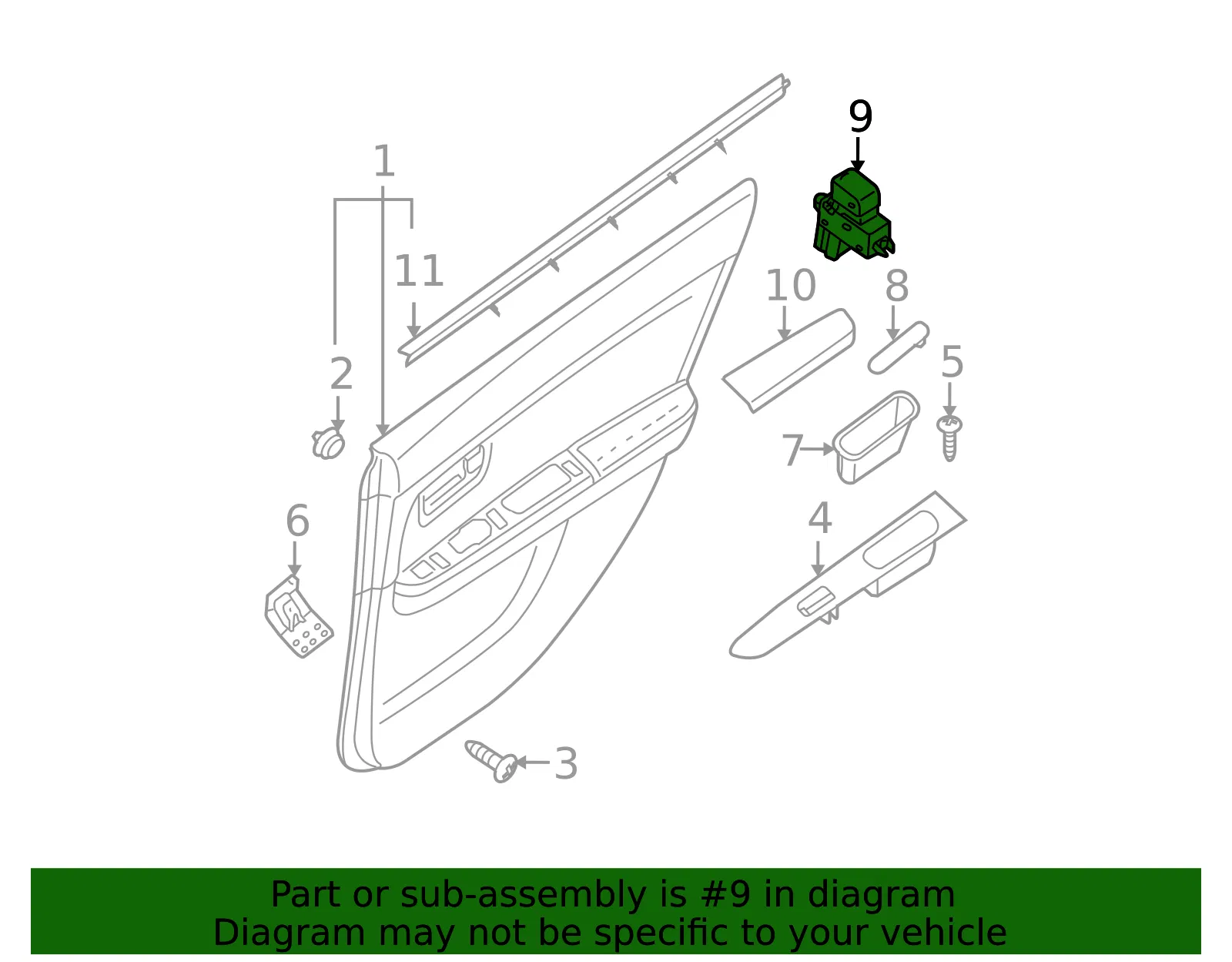 Window Switch - Nissan (25411-ED03A) - view 5