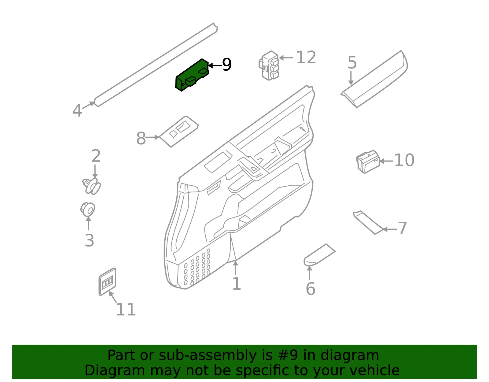Window Switch - Nissan (25411-ZQ00A) - view 3