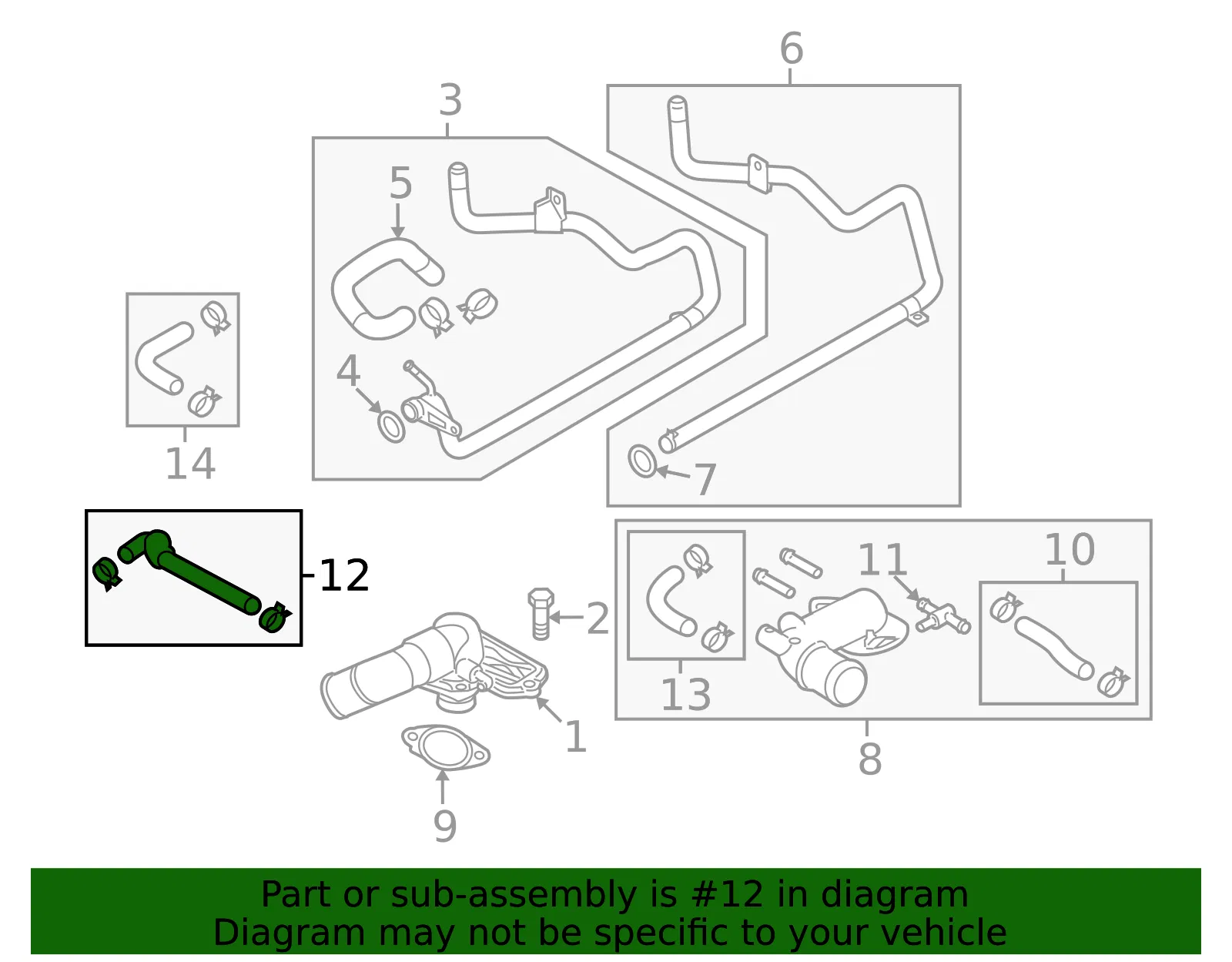 Connector Hose - Kia (25481-3F300) - view 2