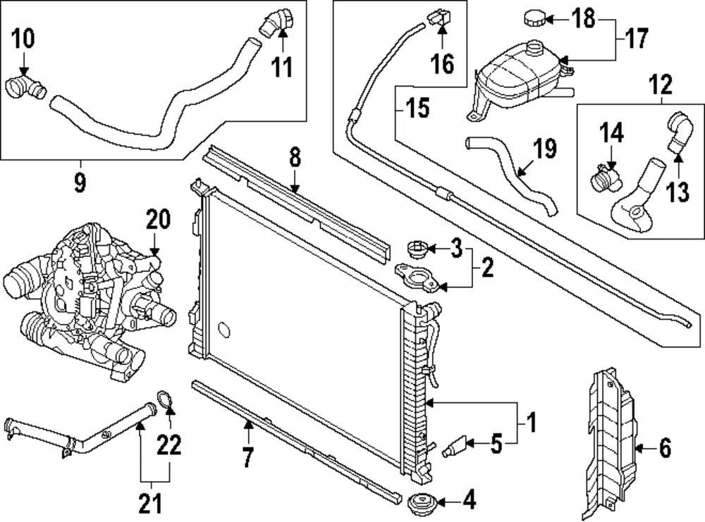 Outlet Hose Connector - Kia (25485-L1500)