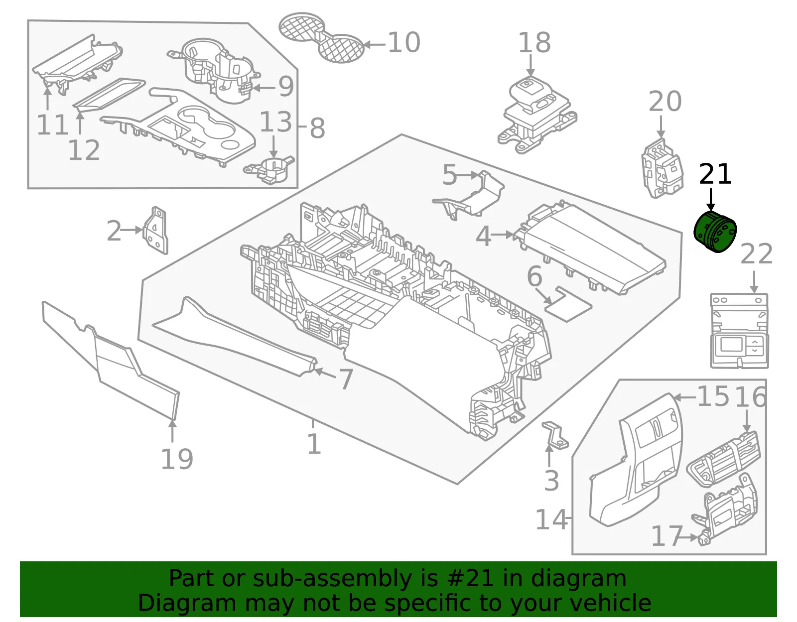 Select Switch - Nissan (25535-6RA1B) - view 2