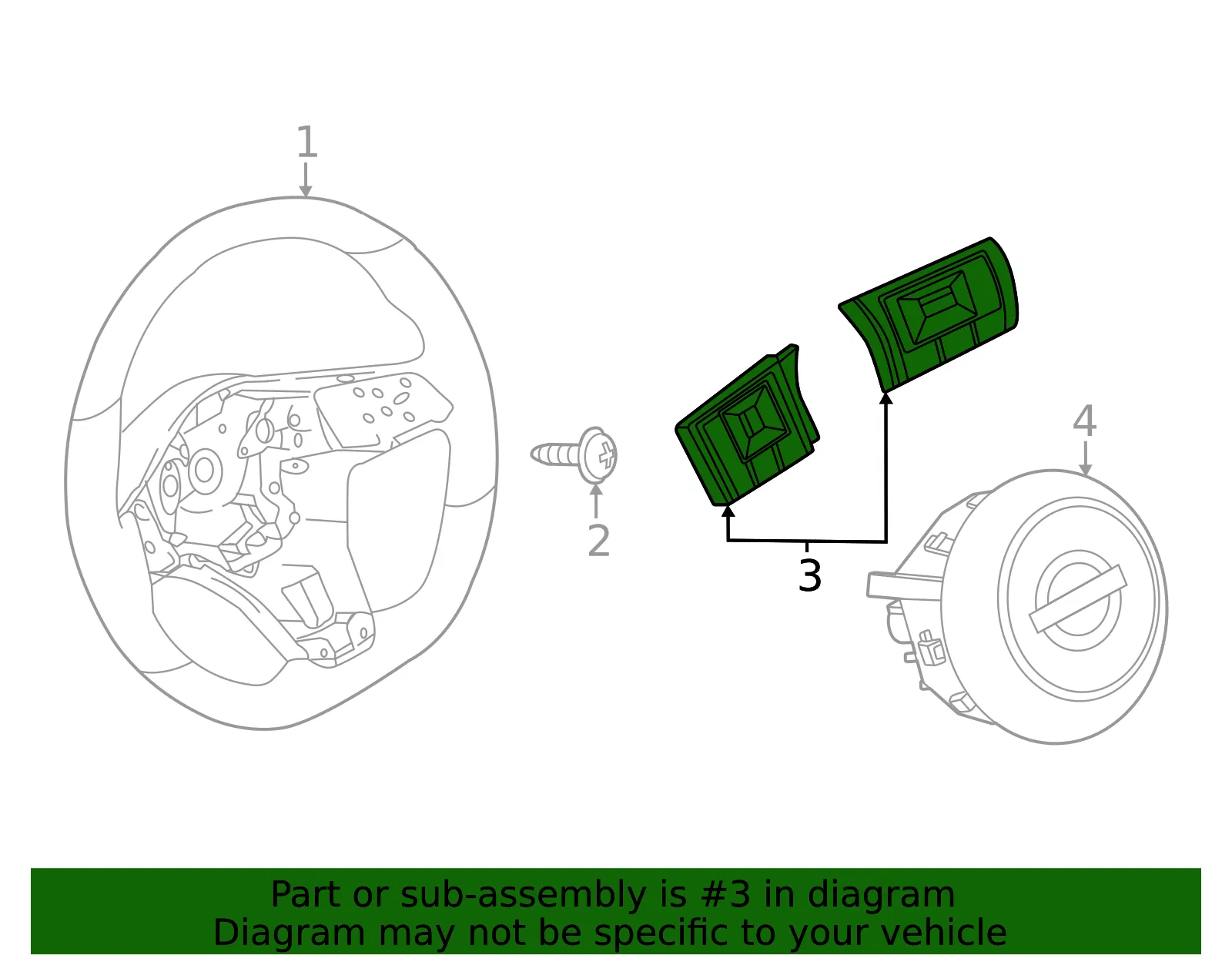 Switch Assembly - Nissan (25550-6RF3C) - view 2